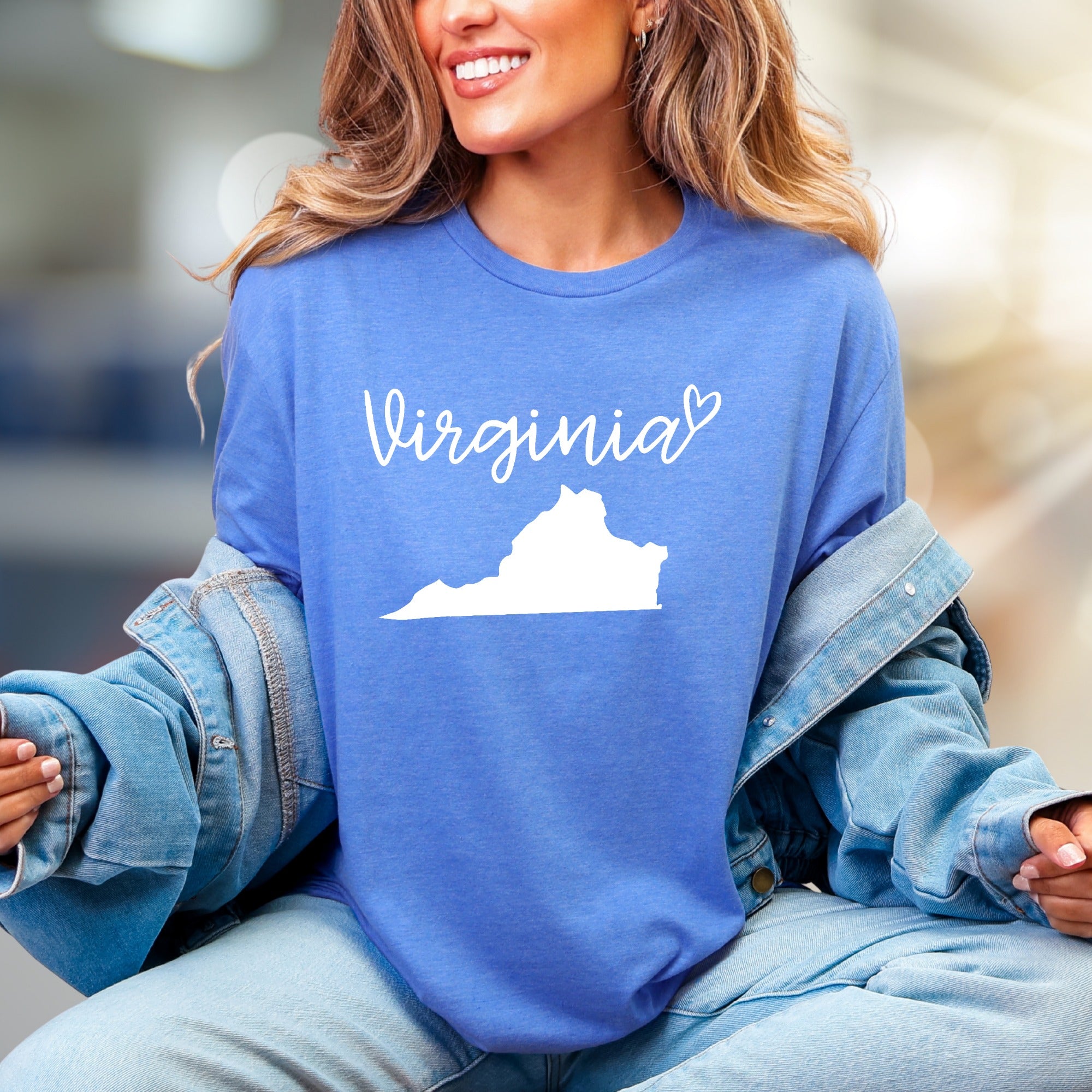 "Virginia" State Outline Graphic Tee, a Hometown Pride Pick for Enthusiasts