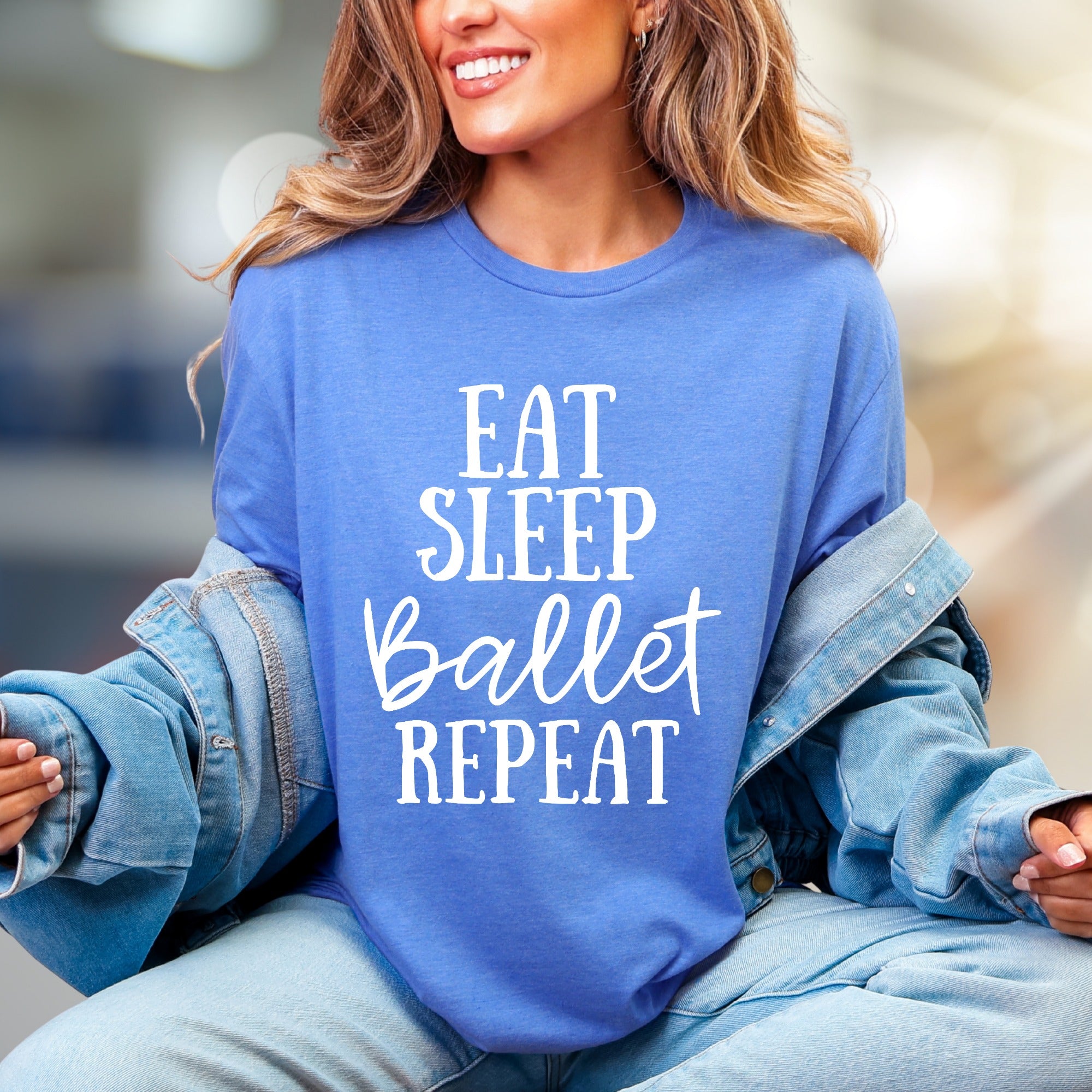"Eat Sleep Ballet Repeat" Dance Lover Graphic Tee, a Lifestyle Pick for Ballerinas