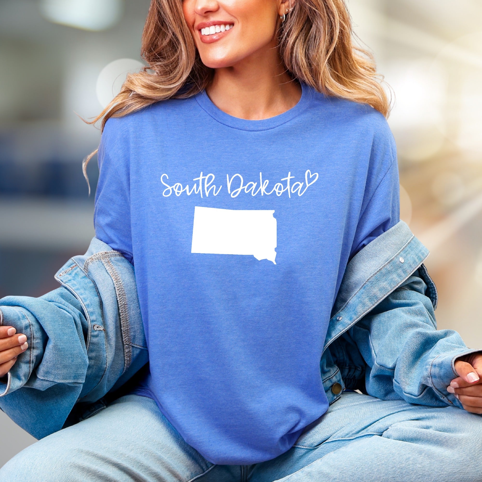 "South Dakota" State Outline Graphic Tee, A Home State Pick for Proud Residents