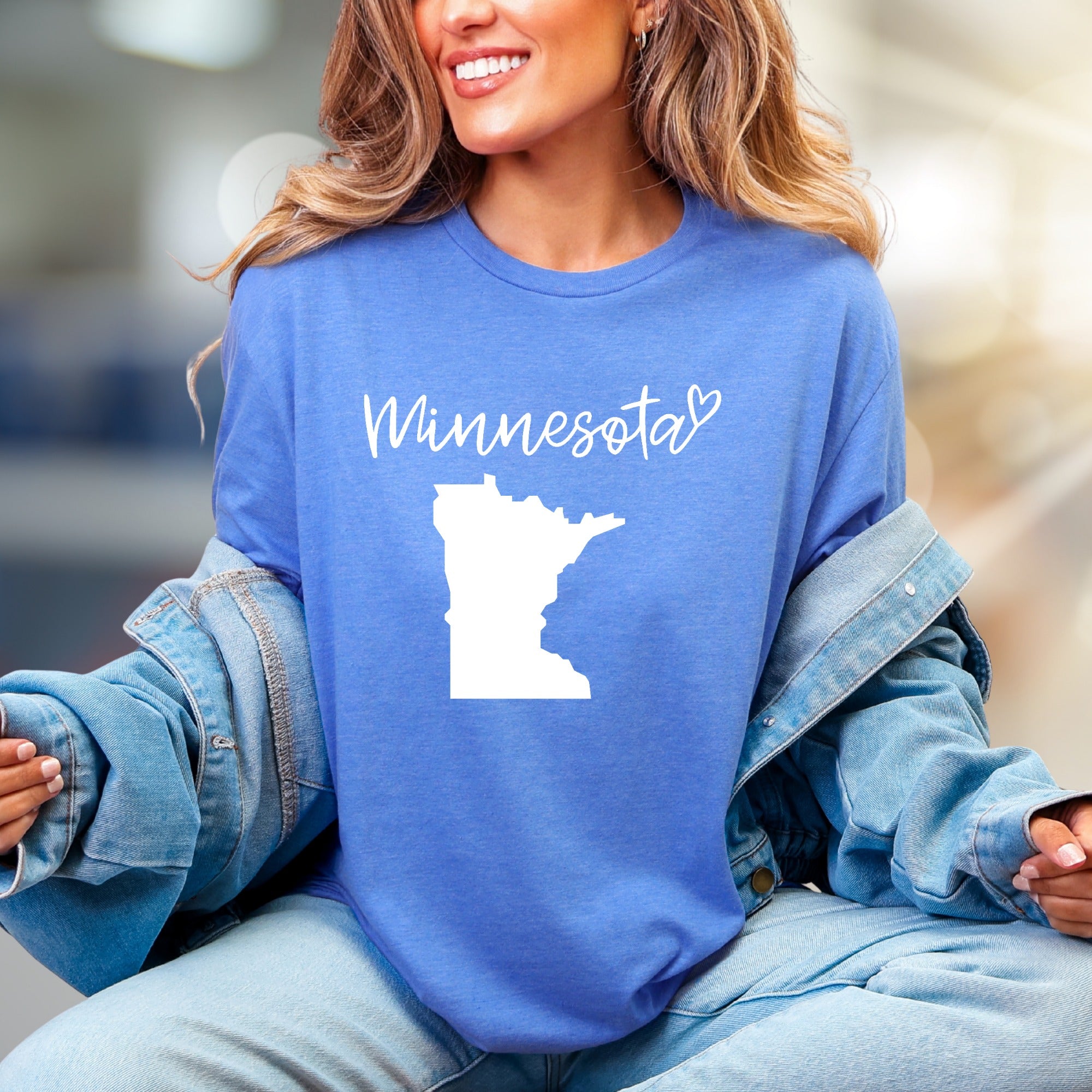 "Minnesota" State Love Graphic Tee, a Hometown Pride Pick for Enthusiasts