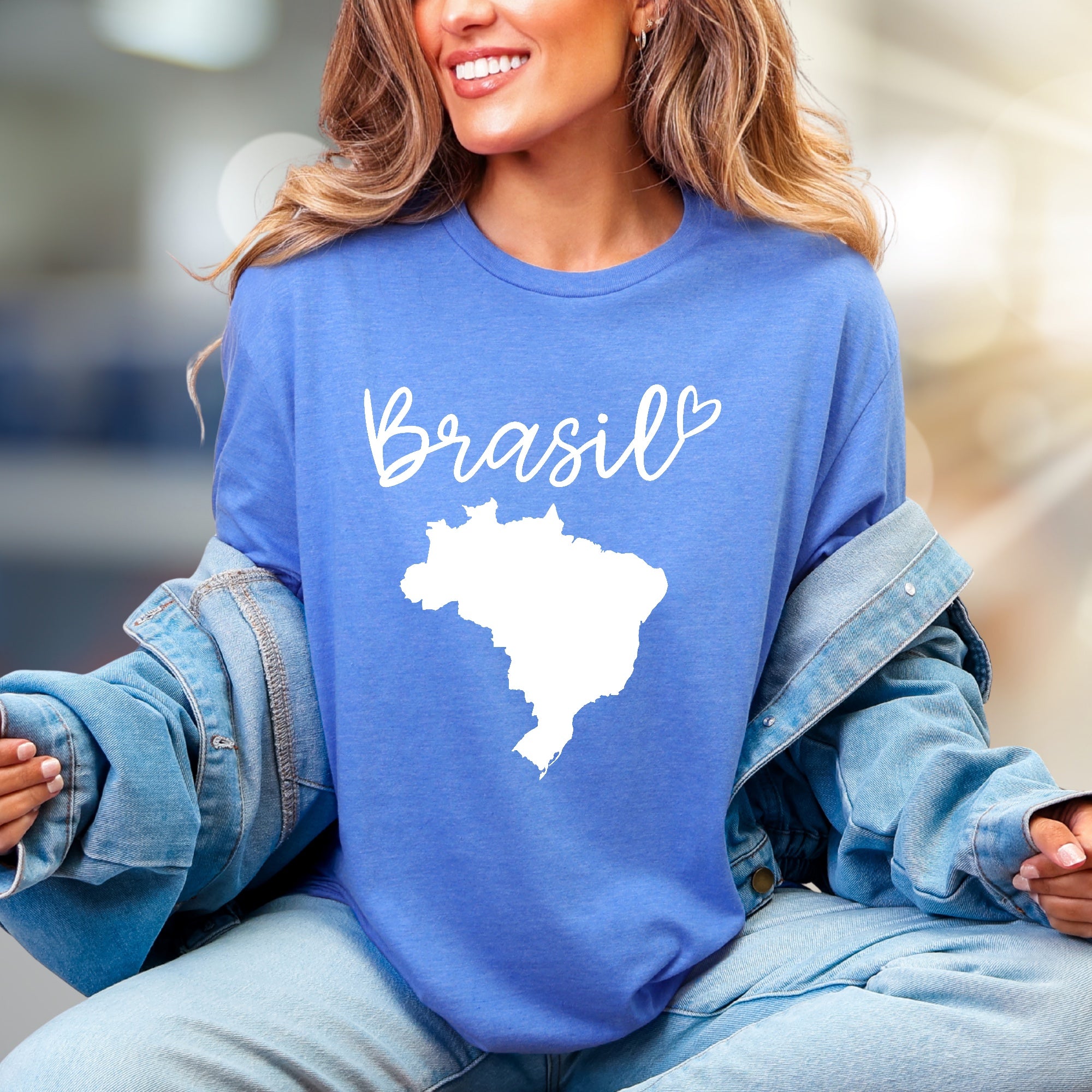 "Brasil" Map Graphic Tee, a Patriotic Pick for Travelers & Culture Lovers