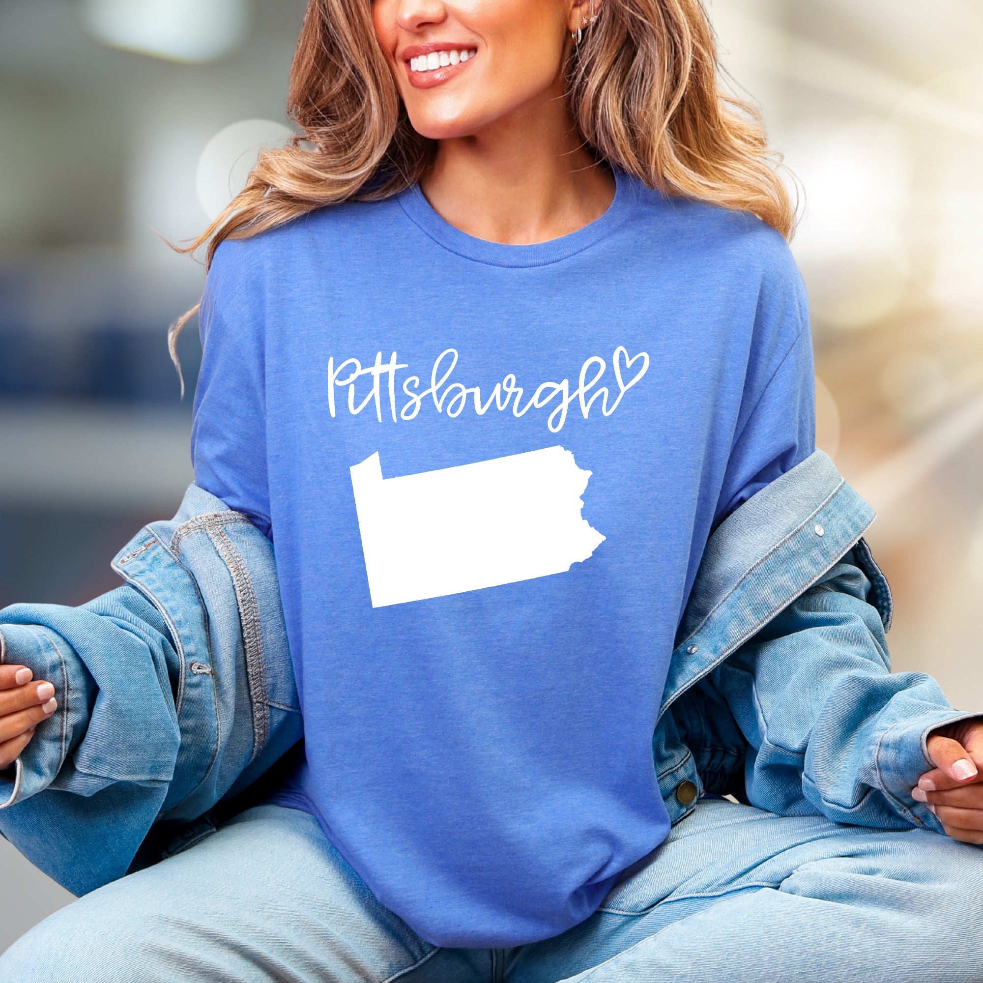 "Pittsburgh" State Map Graphic Tee, a Local Love Pick for City Enthusiasts