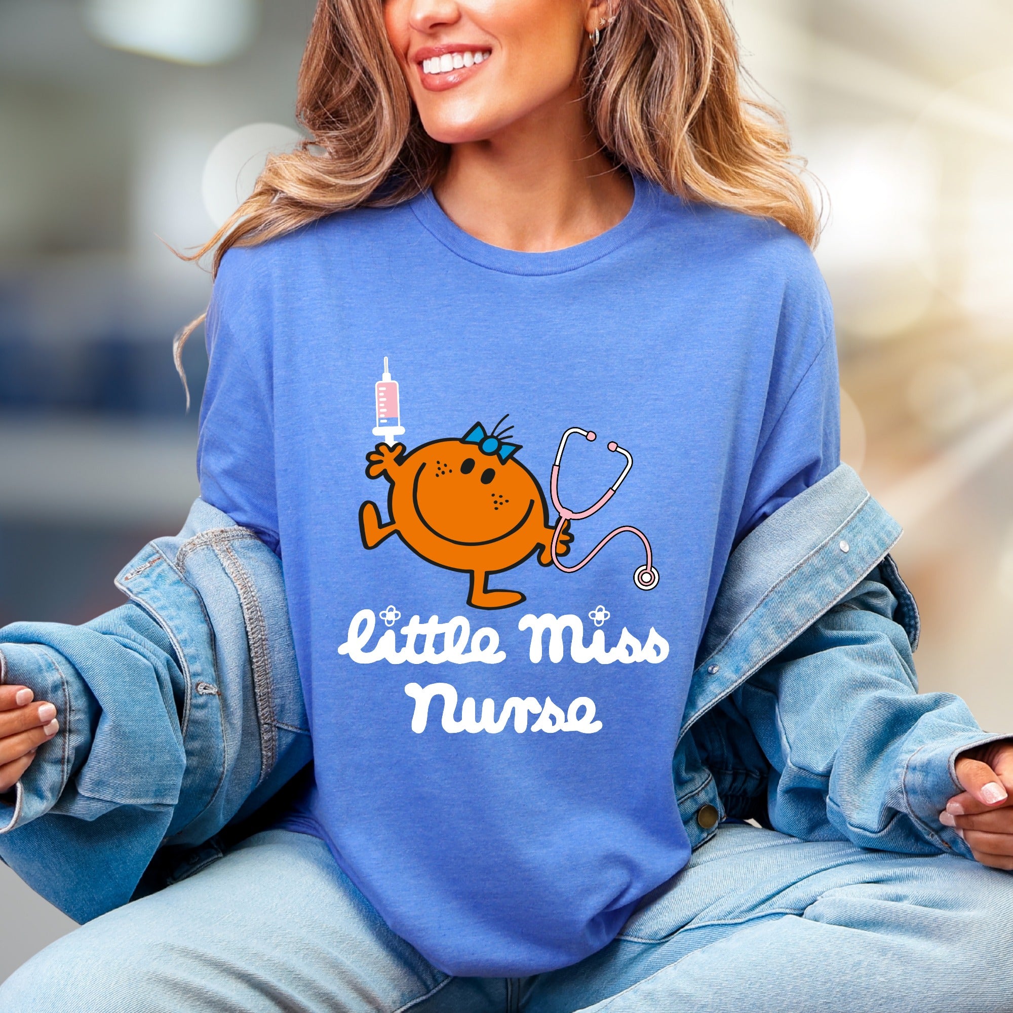 "little Miss Nurse" Adorable Healthcare Graphic Tee, A Playful Gift for RNs