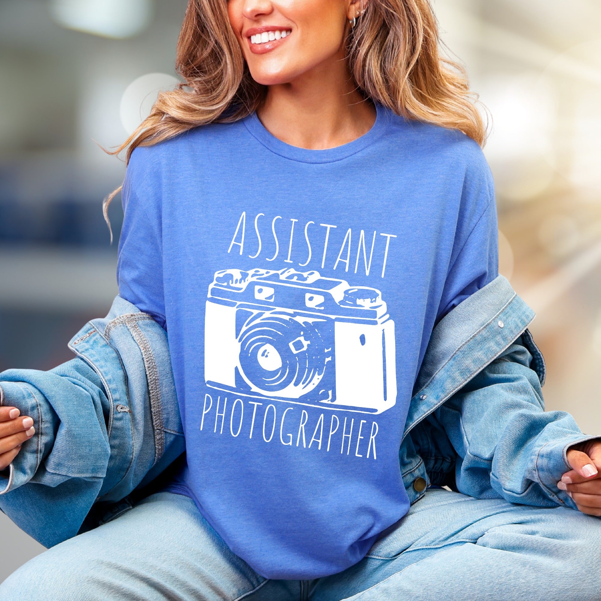 "ASSISTANT PHOTOGRAPHER" Vintage Camera Graphic Tee, a Photography Lover's Unisex Tee