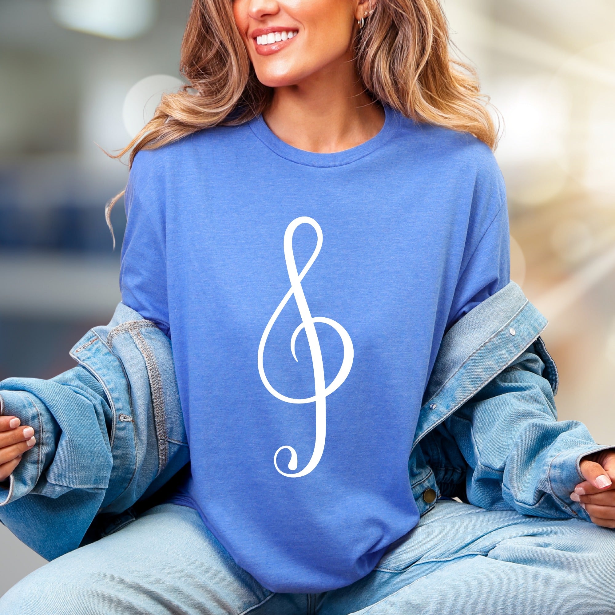 Treble Clef Musical Symbol Graphic Tee, A Musician's Style Pick for Music Lovers