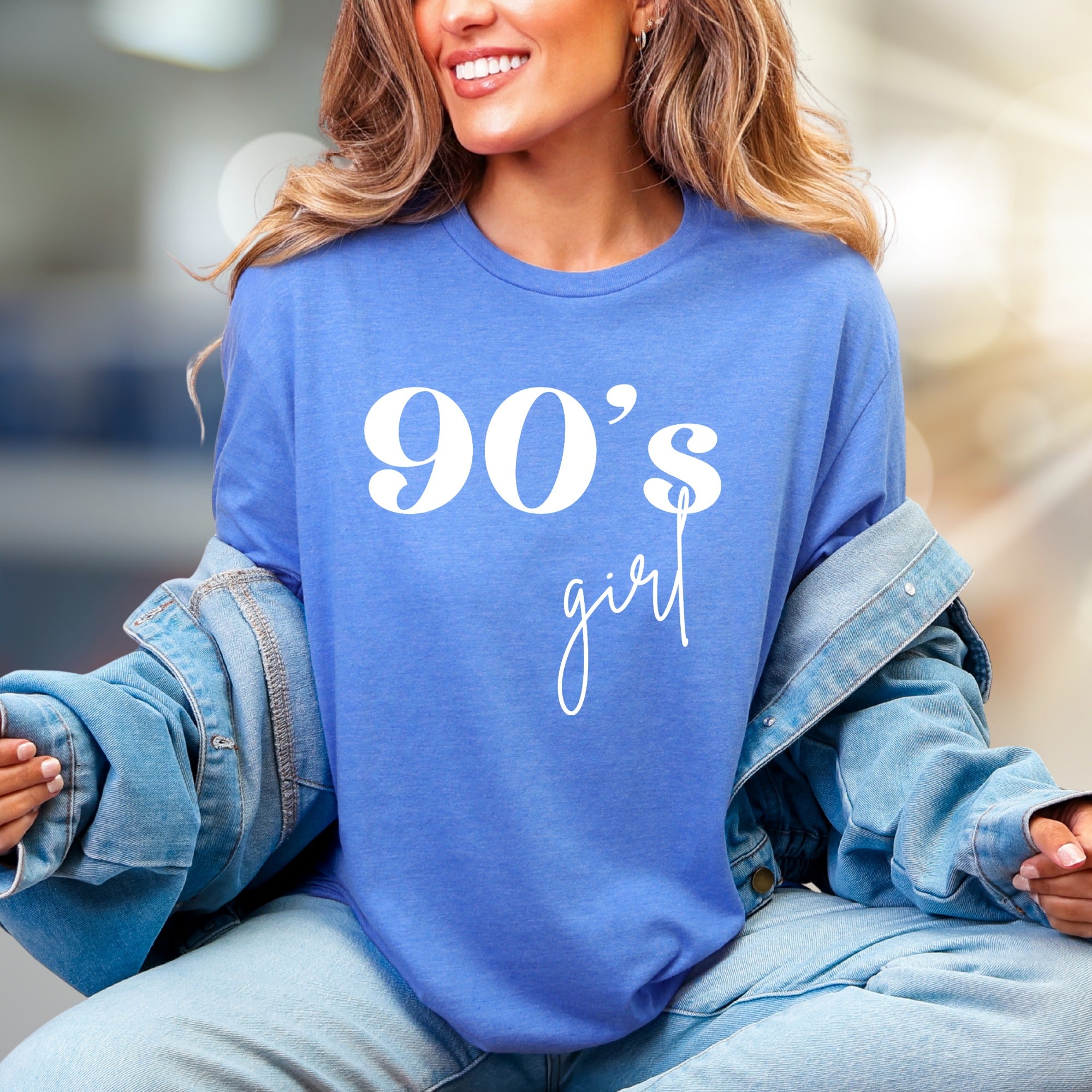 "90's girl" Retro Graphic Tee, a Nostalgic Pick for Style Enthusiasts