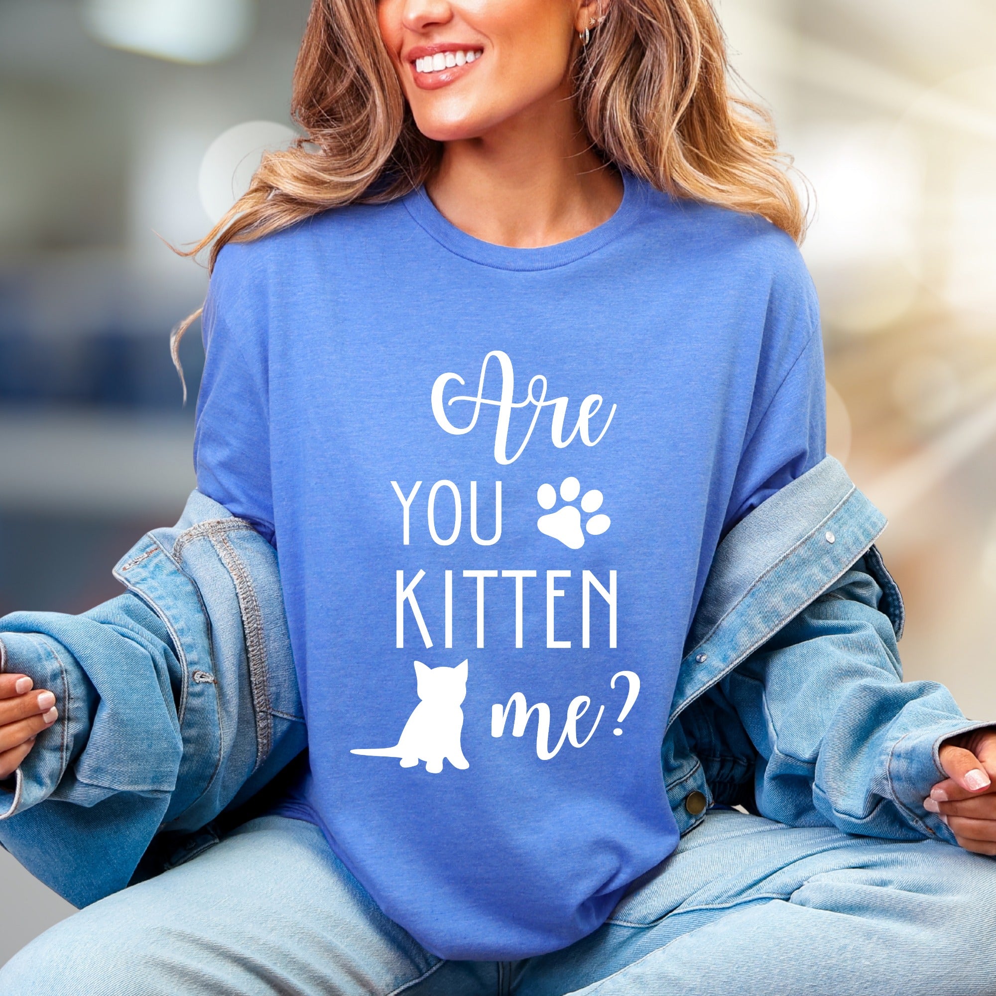 "Are You Kitten Me?" Playful Cat Graphic Tee, a Feline Fan Pick for Pet Lovers