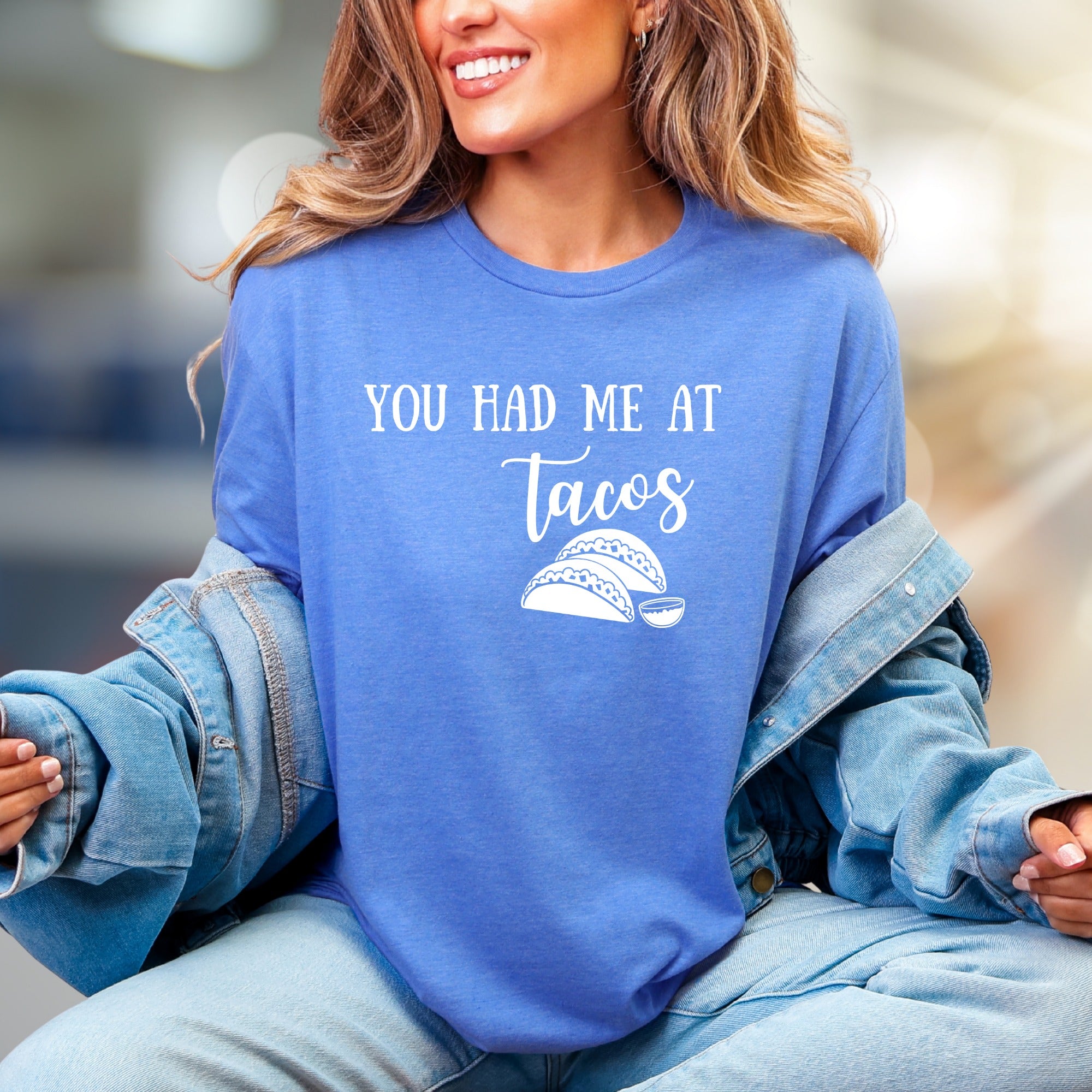 "YOU HAD ME AT Tacos" Foodie Graphic Tee, a Witty Pick for Taco Lovers