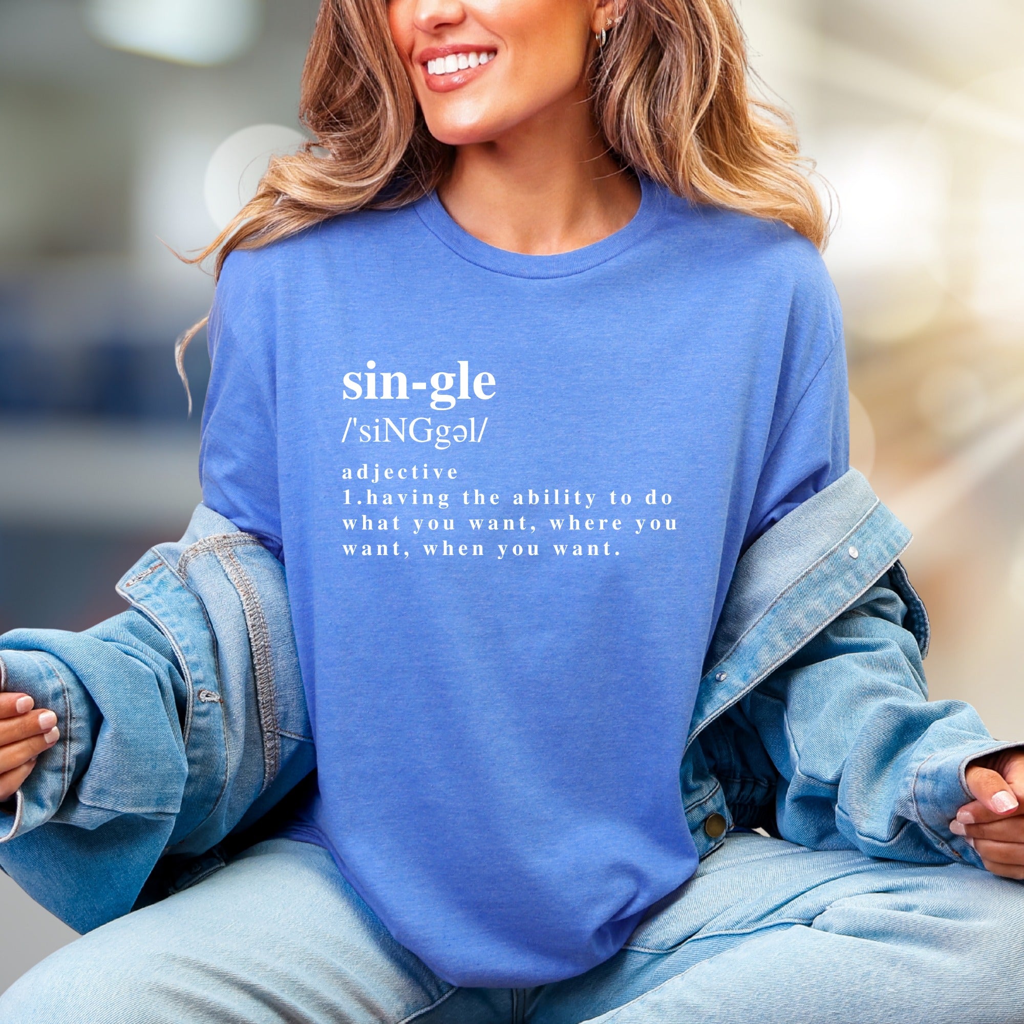 "Sin-gle" Power Definition Graphic Tee, a Bold Statement Unsiex Tee for Free Spirits