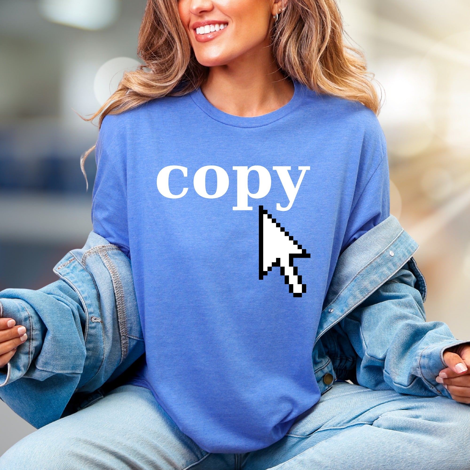 "Copy" Cursor Clicker Graphic Tee, a Tech Culture Pick for Developers