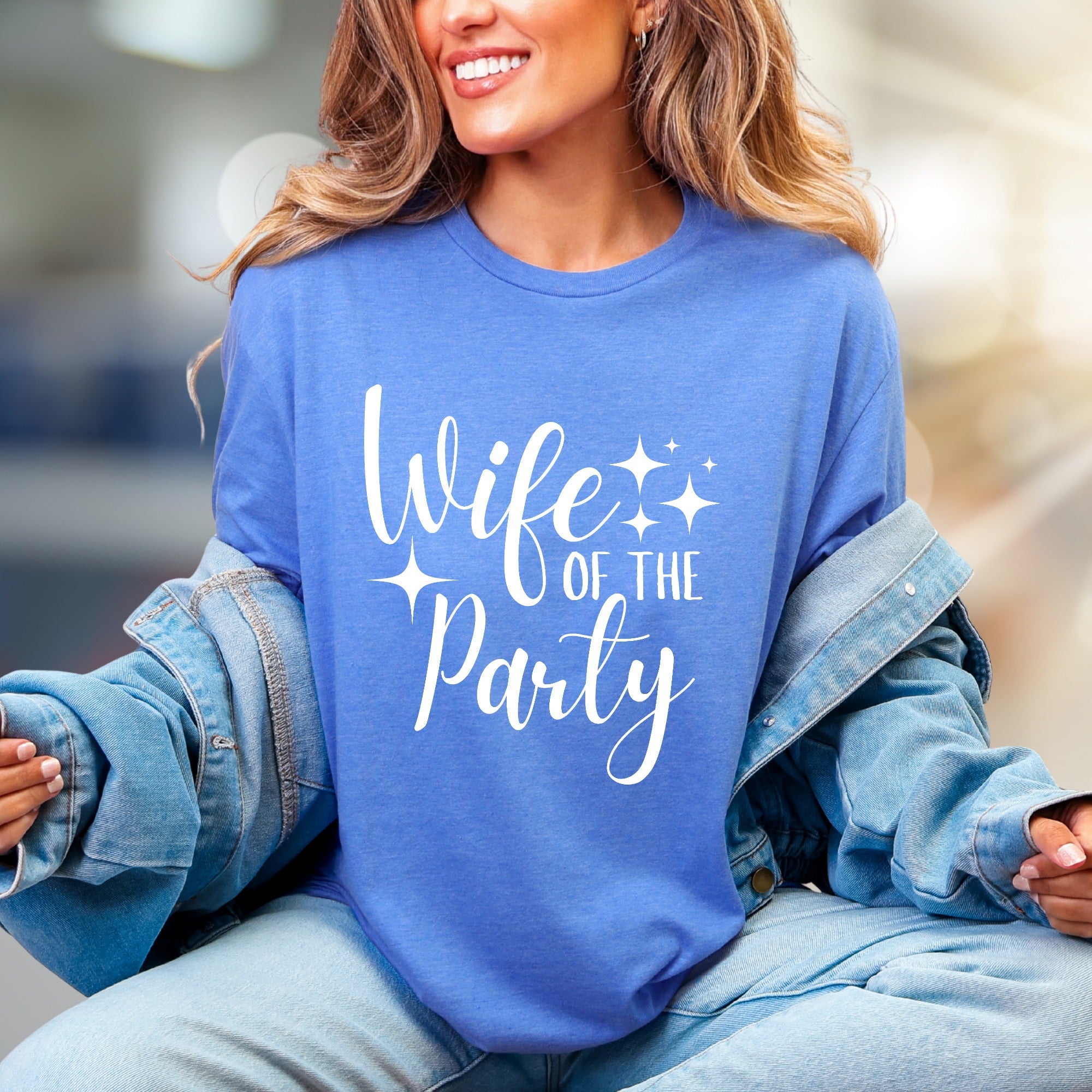 "Wife of the Party" Bachelorette Bash Graphic Tee, a Celebration Pick for Her