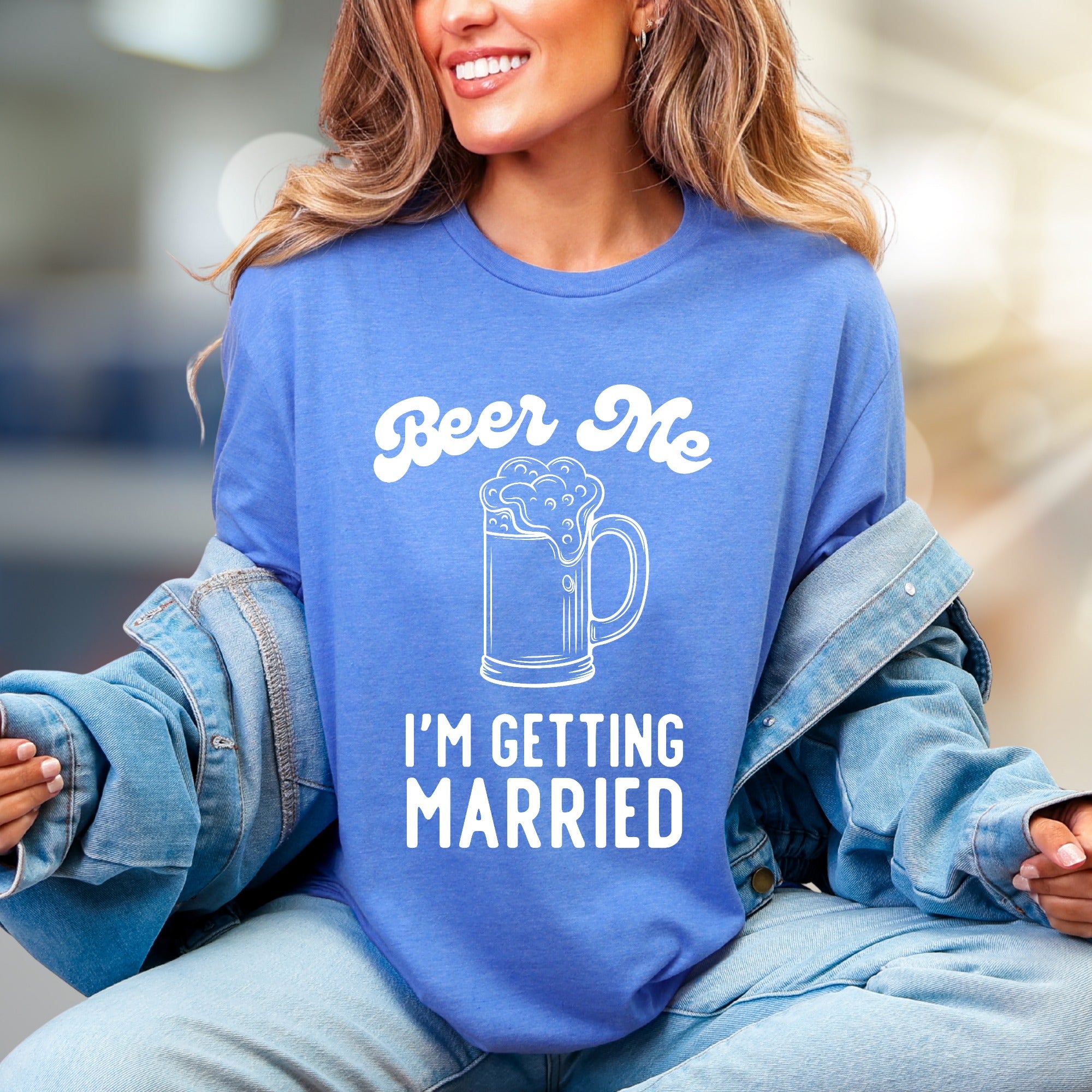 "Beer Me I'm Getting Married" Funny Bachelorette Graphic Tee, a Celebration Pick for Soon-to-be Wives