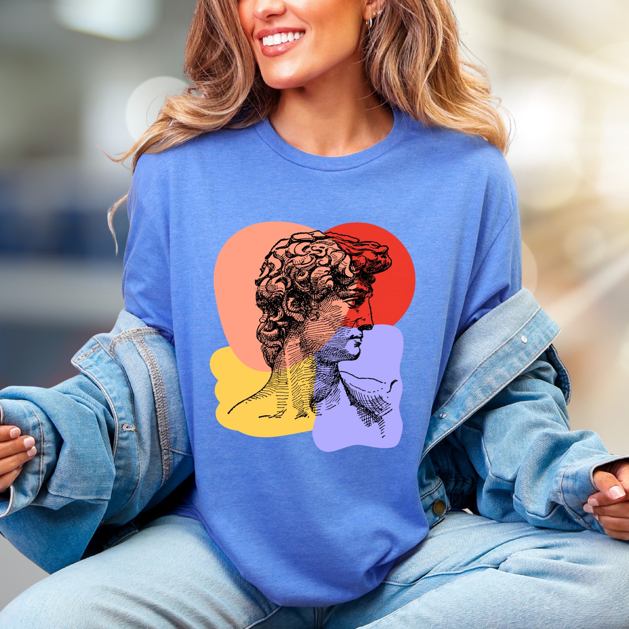 David Bust Abstract Graphic Tee, An Artful Statement for Creatives