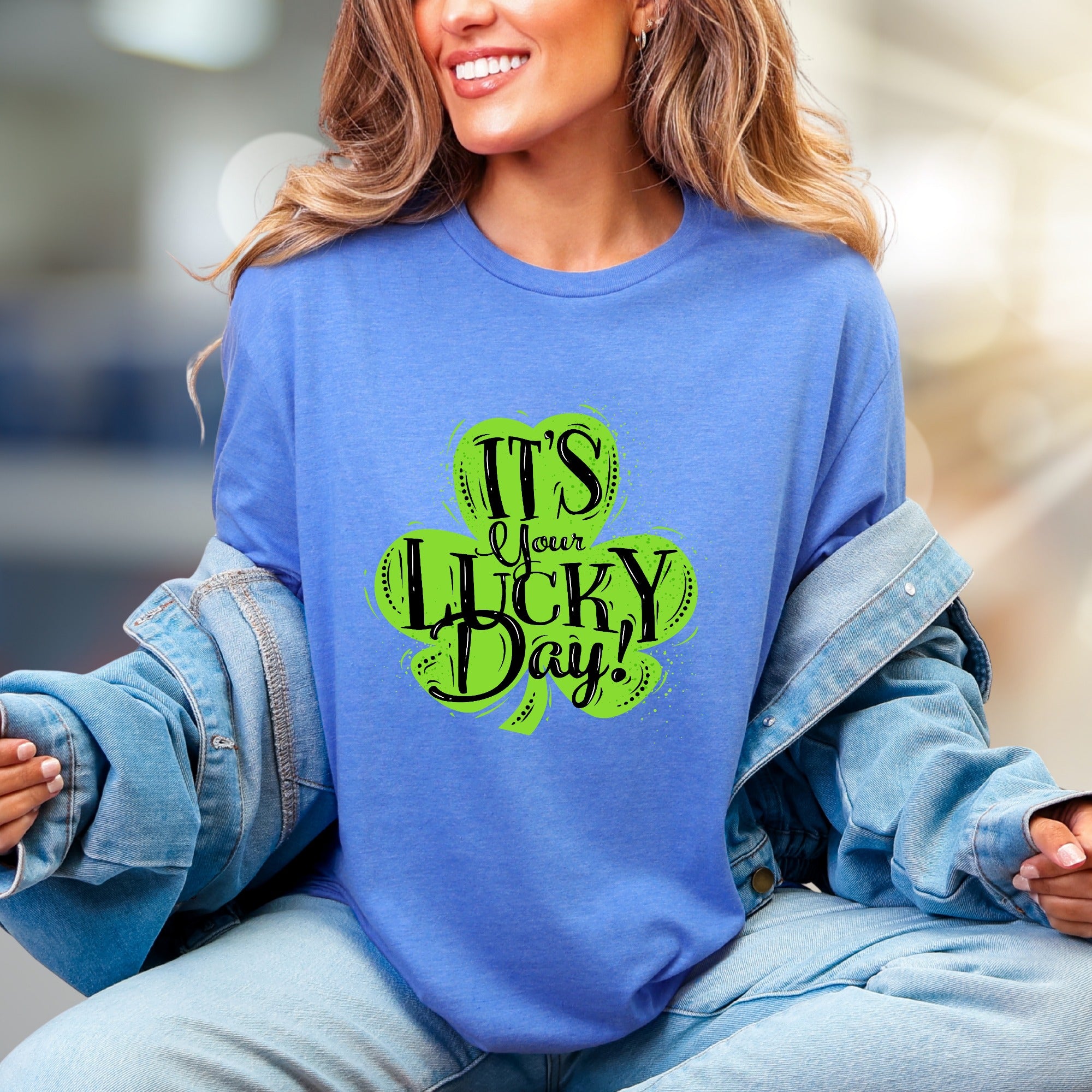 "IT'S Your LUCKY Day!" Shamrock Graphic Tee, a Festive St. Patrick's Pick for Everyone