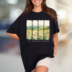 "Let Kindness Bloom" Meadow Graphic Tee, a Nature-Inspired Pick for Uplifters