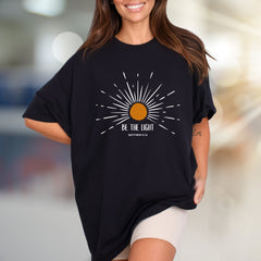 "Be The Light" Matthew 5:14 Scripture Graphic Tee, an Uplifting Christian Pick for Believers