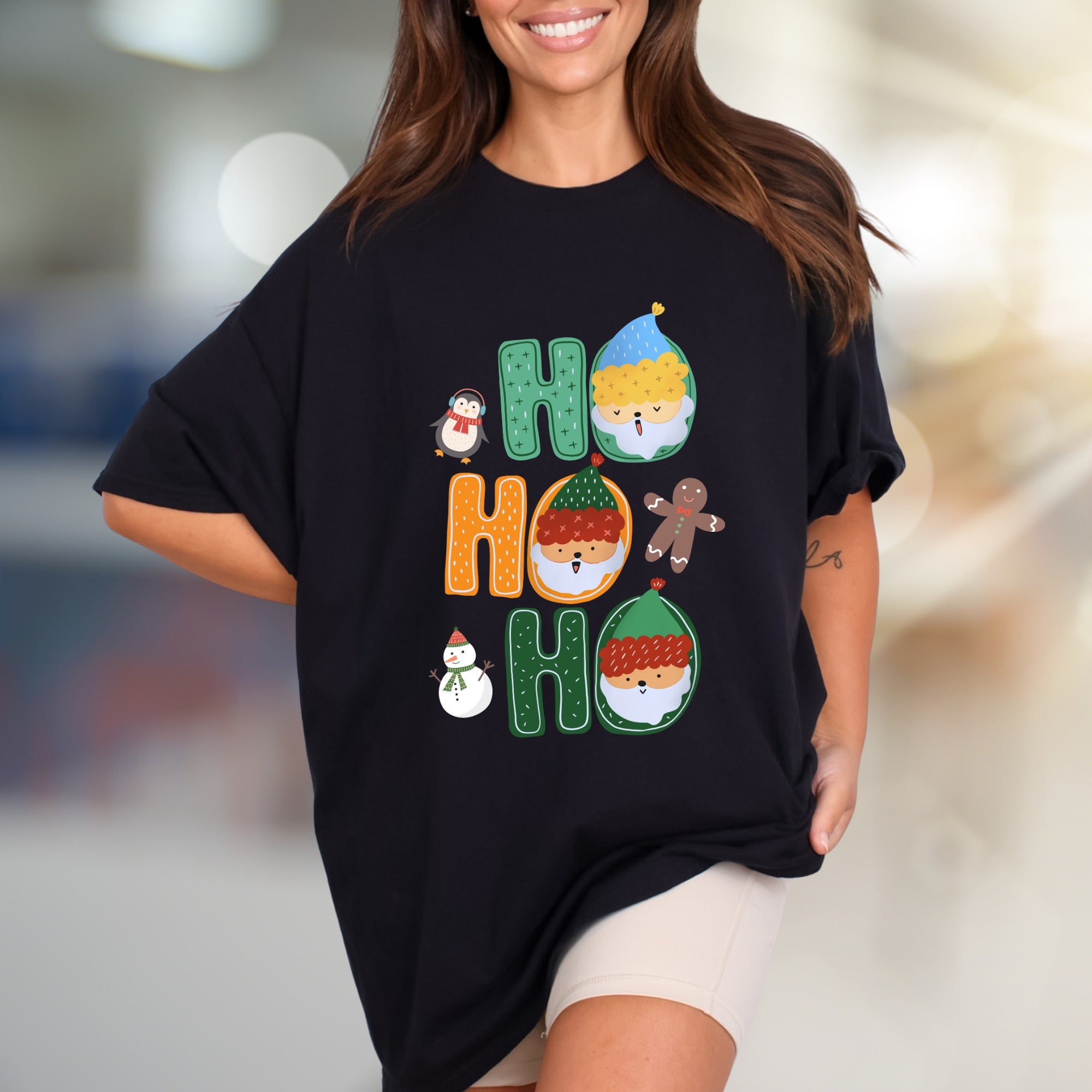 Ho Ho Ho Winter Holiday Graphic Tee, a Festive Christmas Pick for Everyone