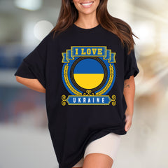 "I Love Ukraine" Patriot Flag Graphic Tee, a Heritage Pick for Supporters