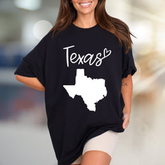 "Texas" State Map Graphic Tee, a Lone Star Lifestyle Pick for Texans