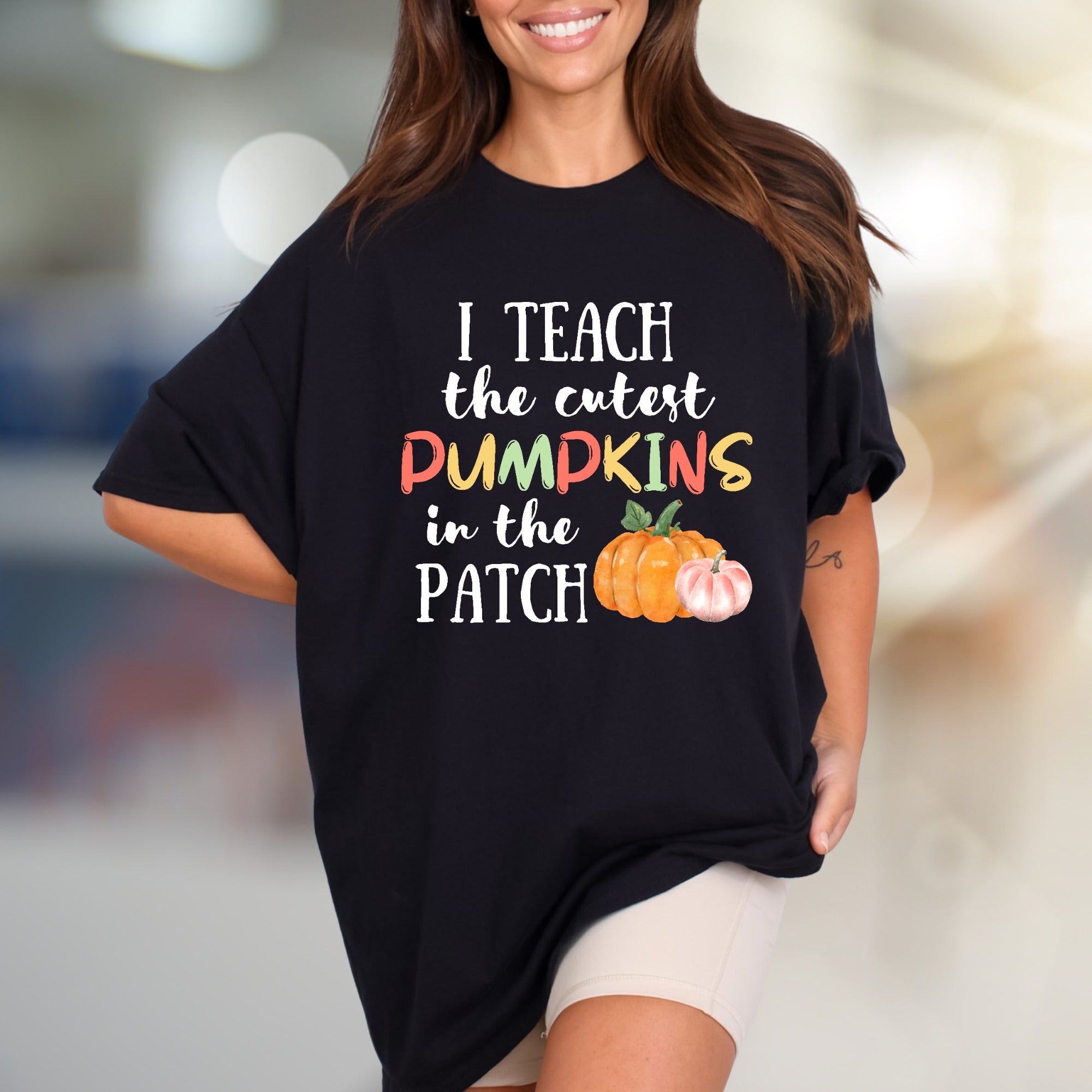 "I Teach the Cutest Pumpkins in the Patch" Fall Teacher Graphic Tee, a Educator Appreciation Pick for Teachers