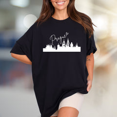 "Prague" Cityscape Graphic Tee, a Travel Souvenir Pick for Adventurers