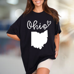 "Ohio" State Map Graphic Tee, a Hometown Love Pick for Residents & Fans