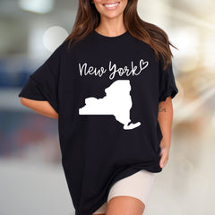 “New York” Landmark Graphic Tee, a State Pride Pick for Travelers