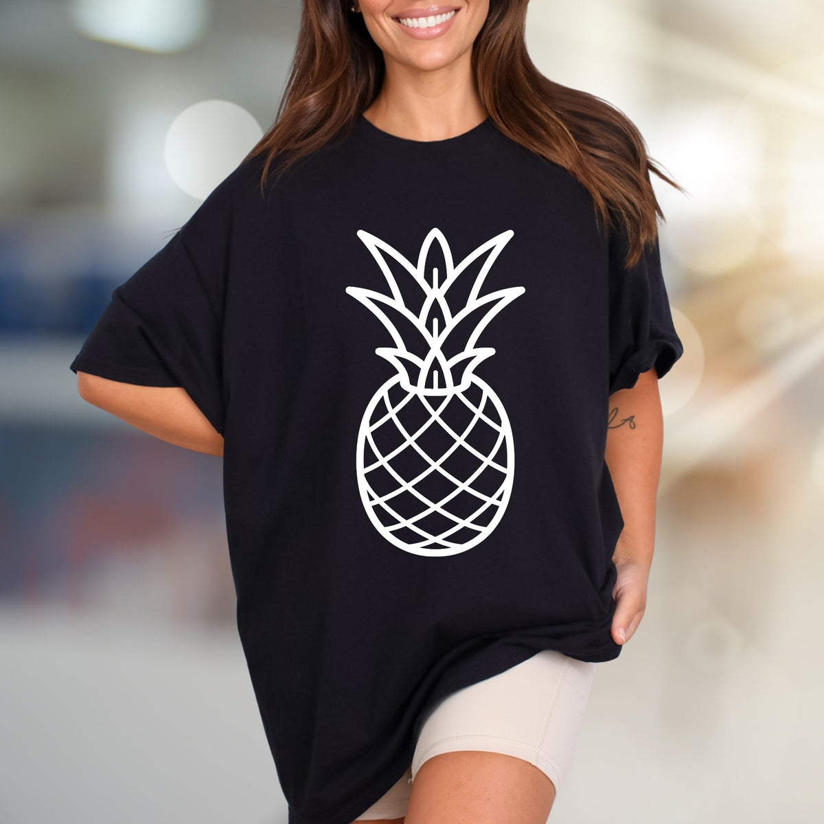 Minimalist Pineapple Graphic Tee, a Tropical Chic Pick for Summer Lovers