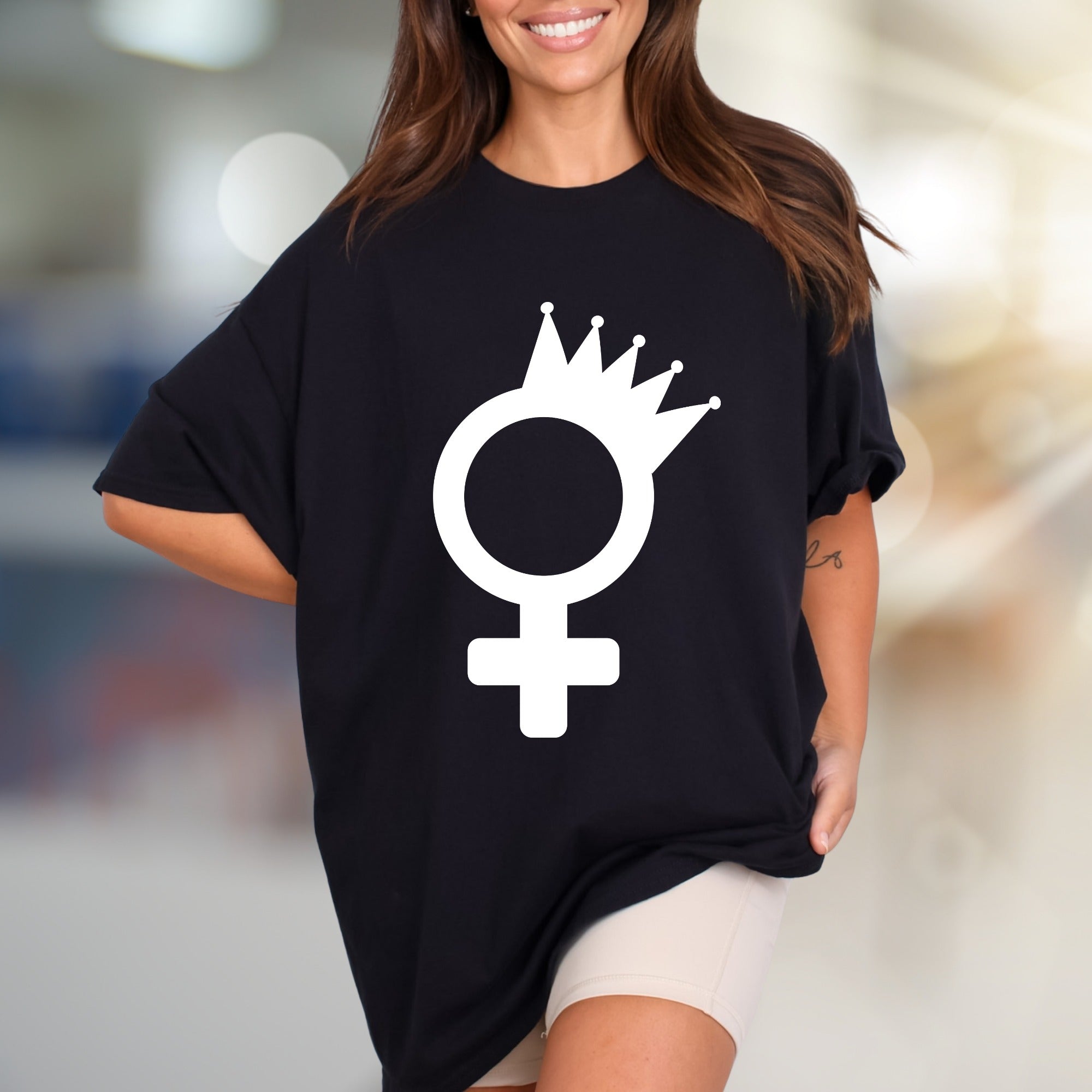 Queen Feminine Symbol | Empowerment Graphic Tee, a Statement Pick for Her