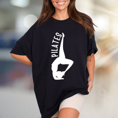 "Pilates" Acrobat Pose Graphic Tee, a Wellness Pick for Fitness Enthusiasts