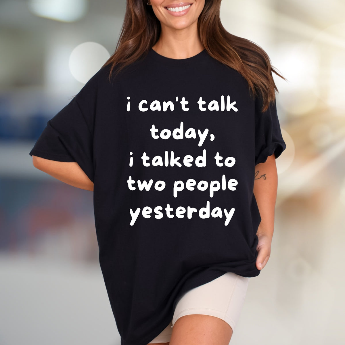 "I Can't Talk Today" Funny Introvert Graphic Tee, a Witty Statement for Socially Selective Souls