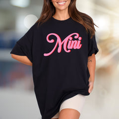 "Mini" Retro Script Graphic Tee, a Sweet Style Pick for Trendy Individuals