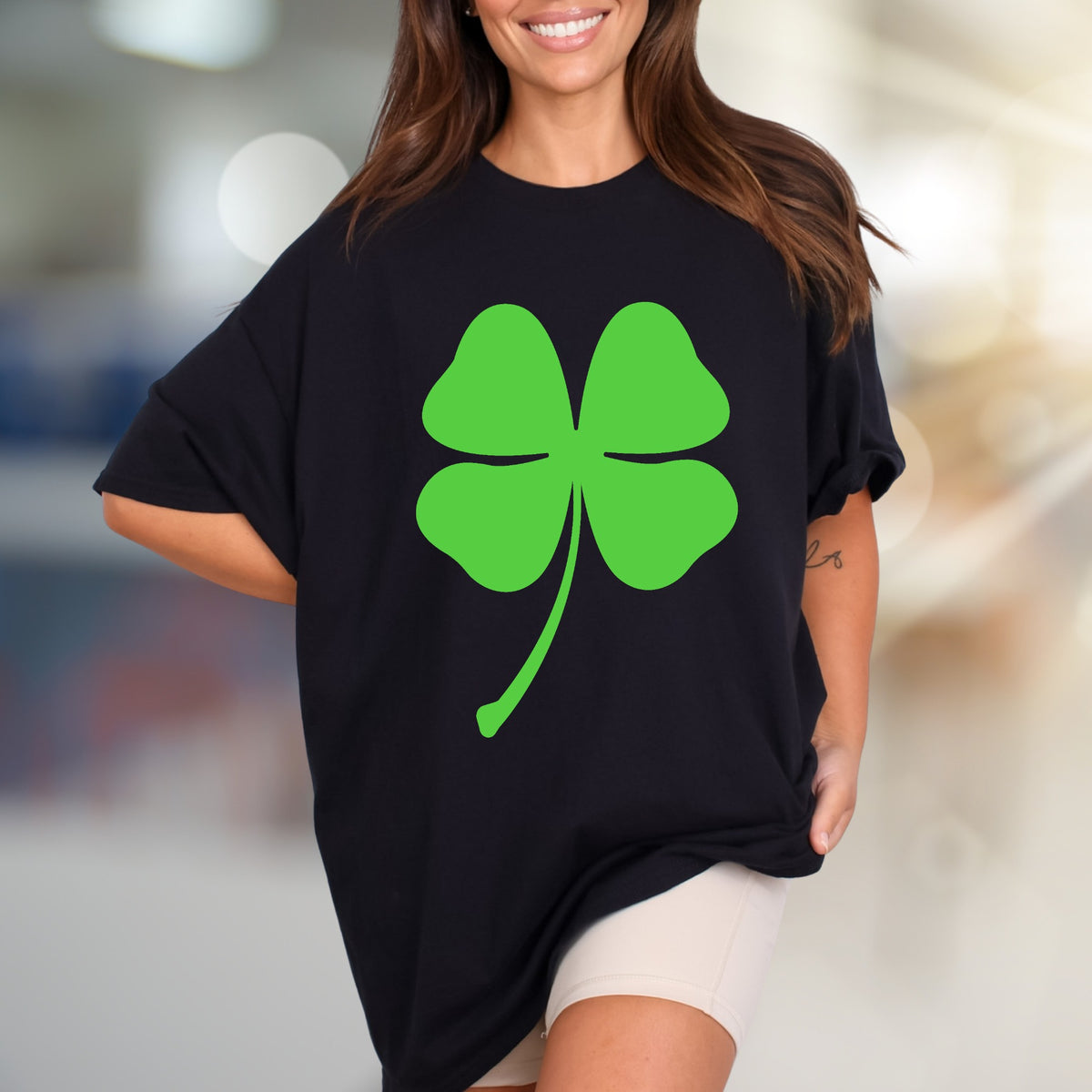 Four Leaf Clover Lucky Charm Graphic Tee, a St. Patrick's Day Pick for Everyone