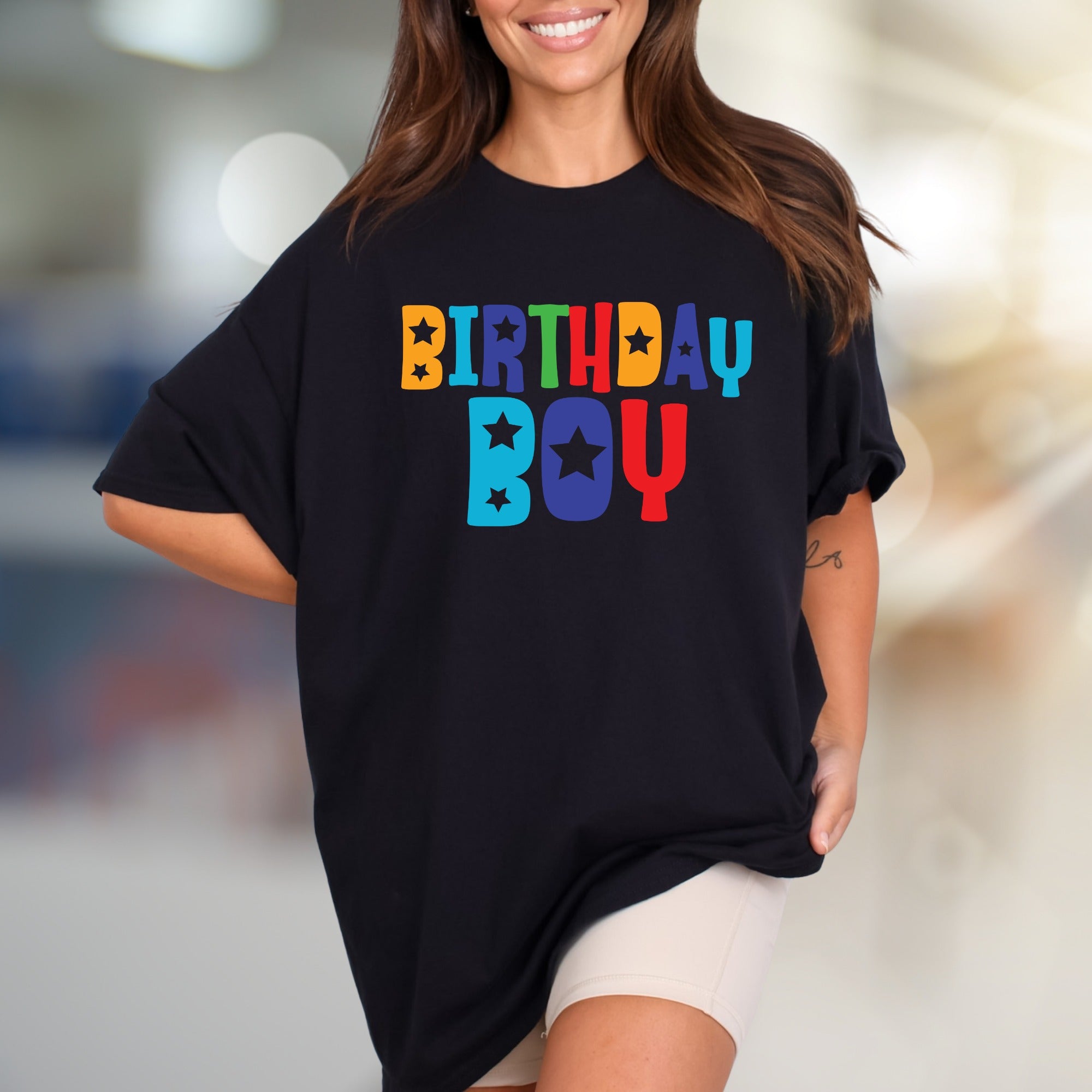 "BIRTHDAY BOY" Celebration Graphic Tee, a Fun Niche Pick for Party-Goers