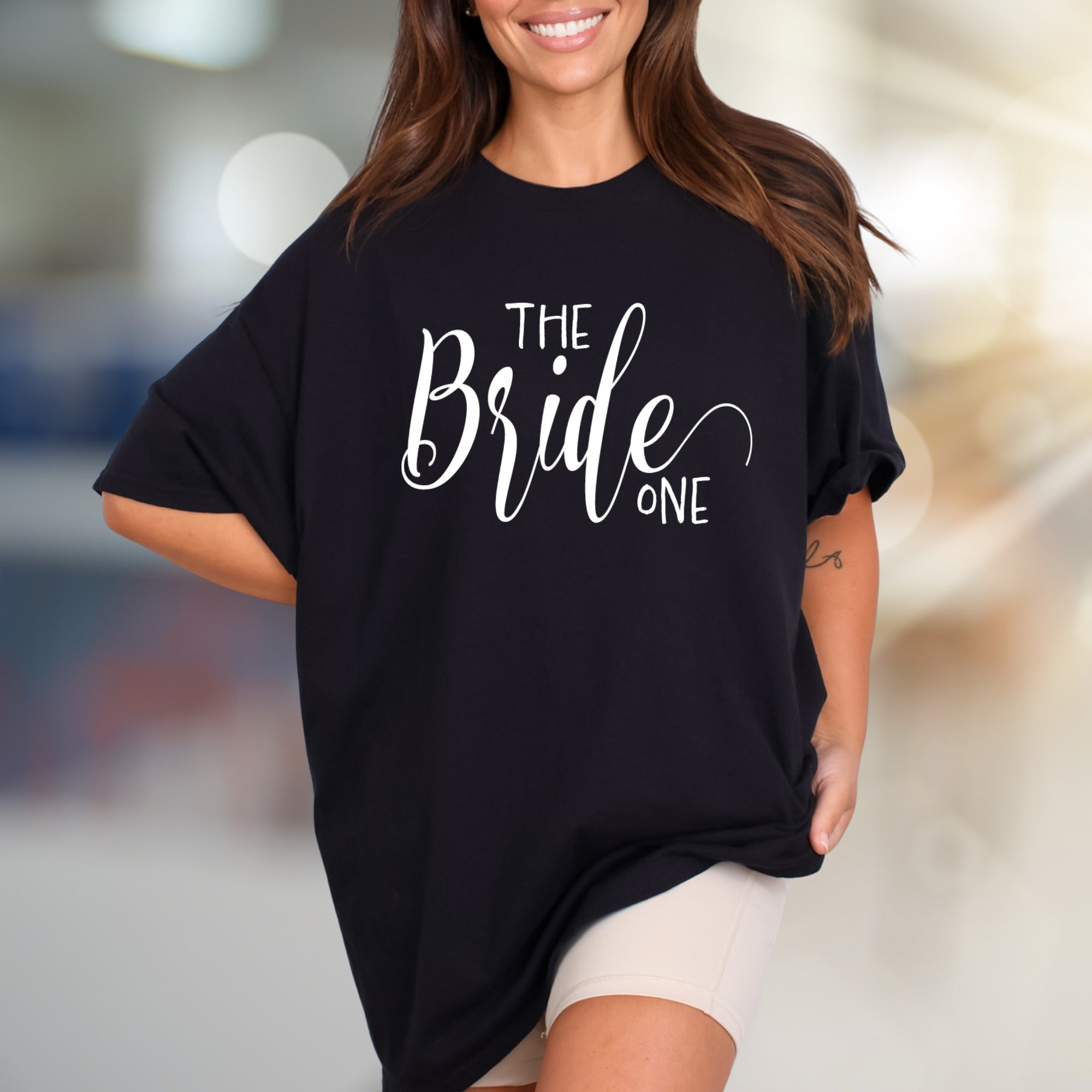 "The Bride One" Script Graphic Tee, a Bridal Party Pick for Engaged Women