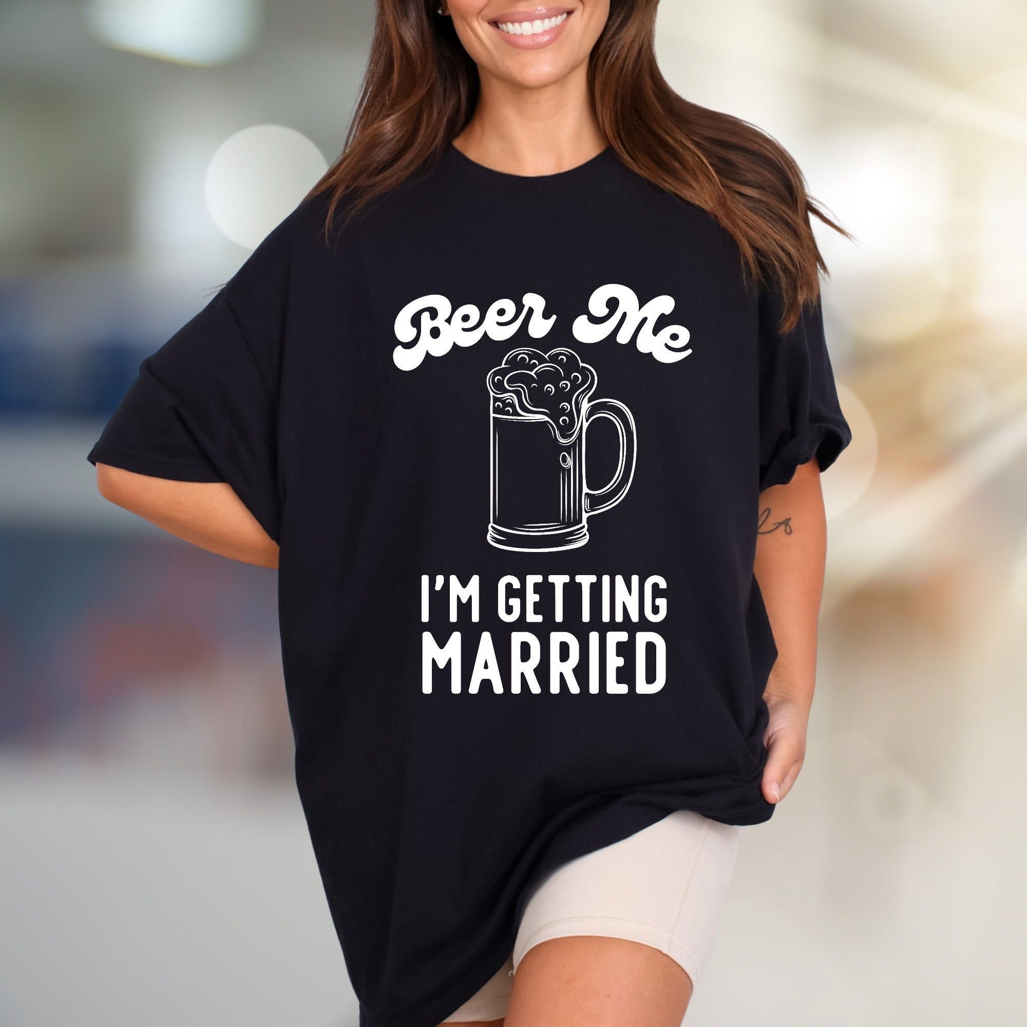 "Beer Me I'm Getting Married" Funny Bachelorette Graphic Tee, a Celebration Pick for Soon-to-be Wives