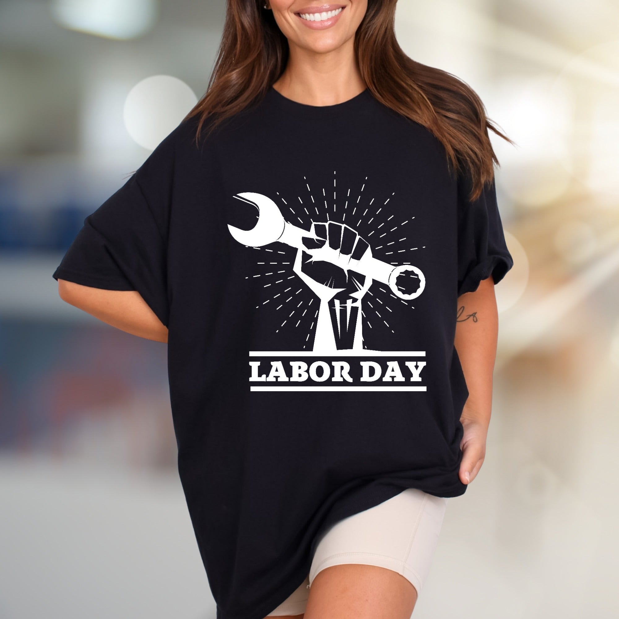 "Labor Day" Empowering Graphic Tee, a Celebration Pick for Hard Workers
