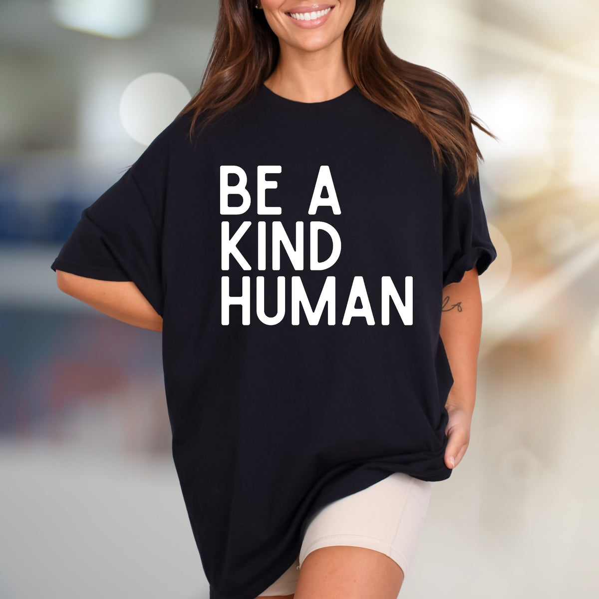 "BE A KIND HUMAN" Inspirational Graphic Tee, a Positive Vibe for Everyone