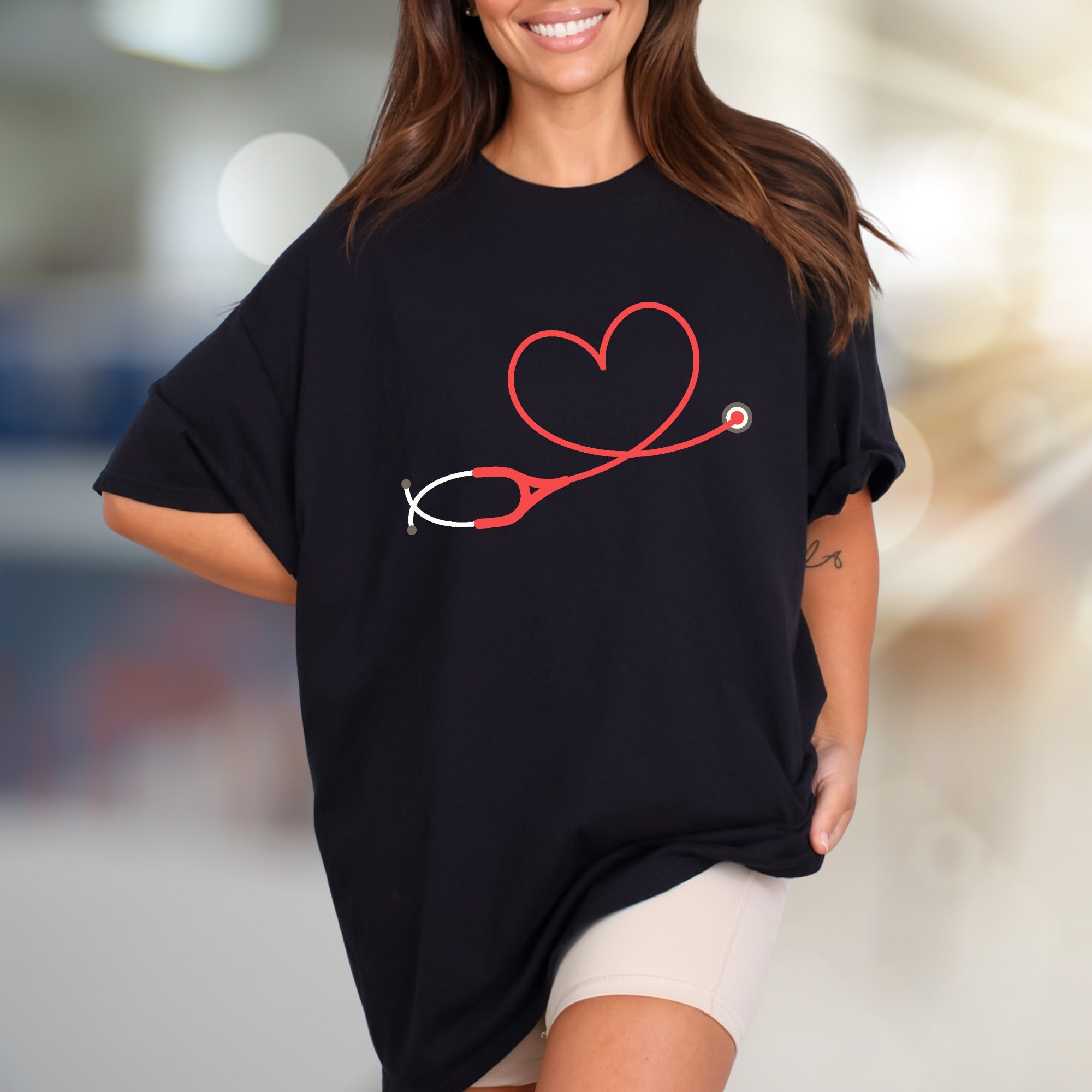 Heart Stethoscope Medical Graphic Tee, a Caring Healthcare Pick for Everyone