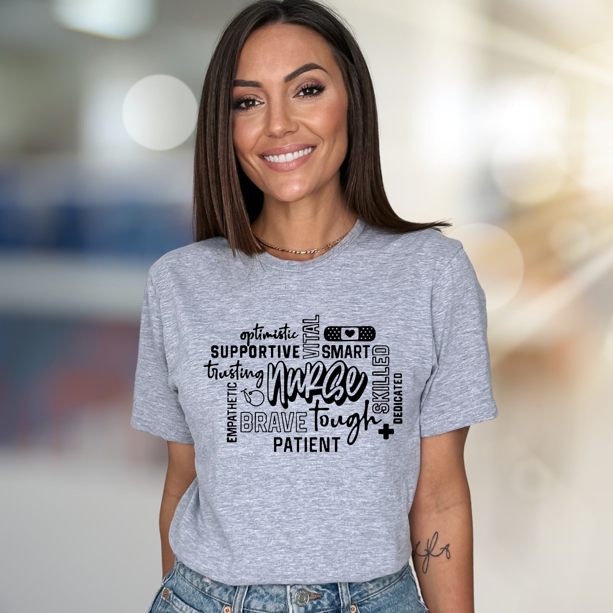 "Nurse" Word Cloud Graphic Tee, a Heartfelt Gift for Healthcare Heroes