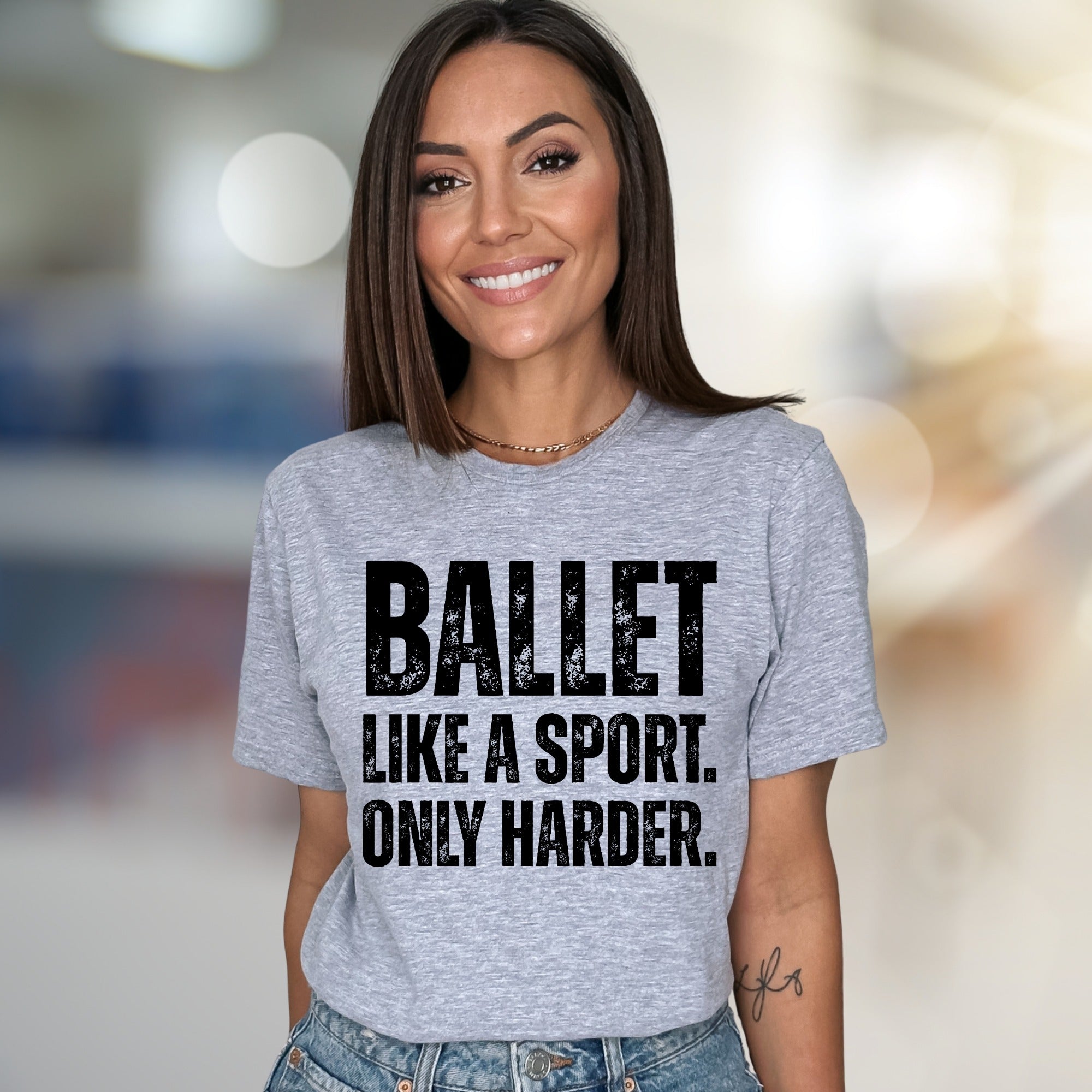 "BALLET LIKE A SPORT. ONLY HARDER." Empowering Dance Graphic Tee, a Bold Statement for Ballet Enthusiasts