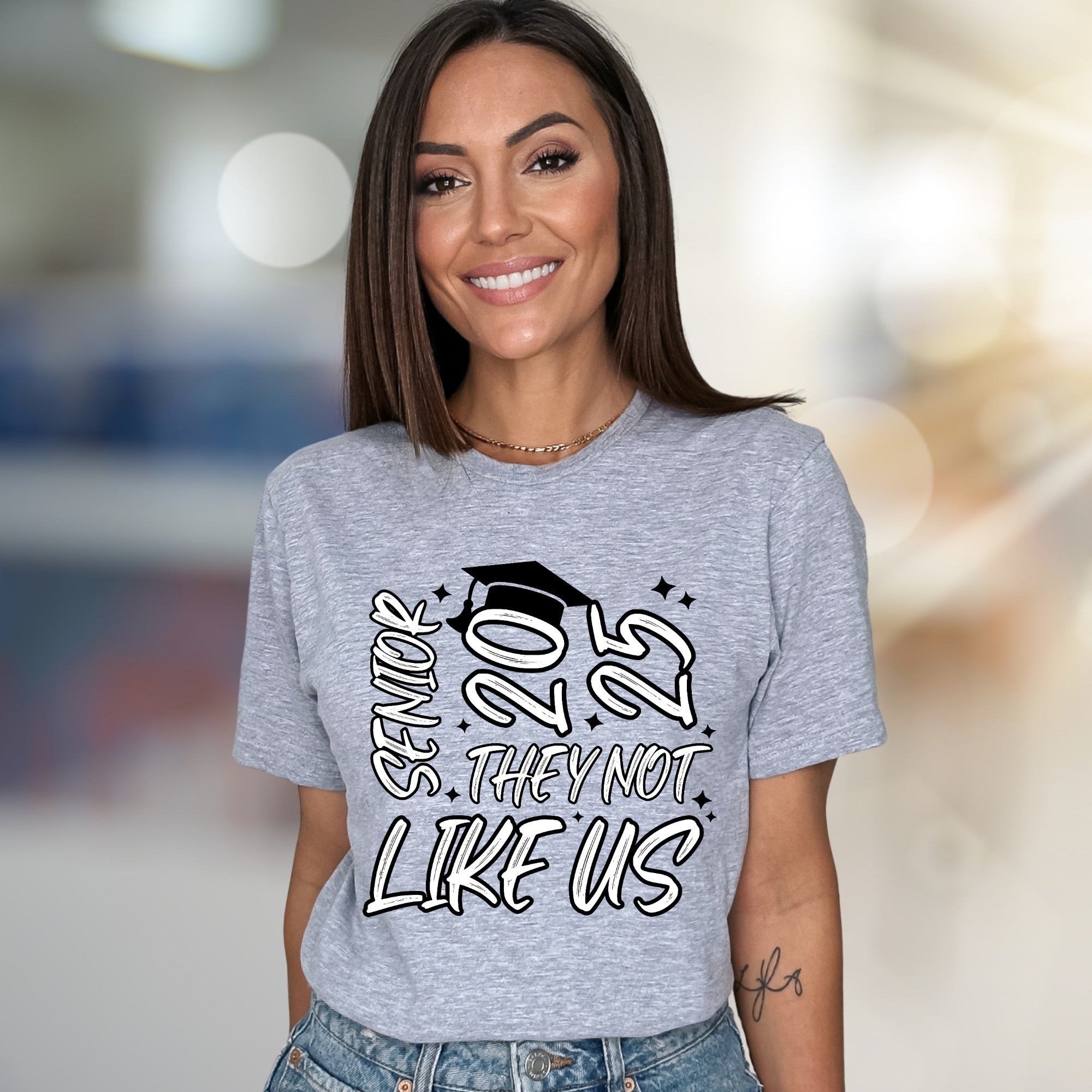 Senior 20 They Not Like Us Cap - Graduation Spirit Graphic Tee, Statement Pick for Graduates