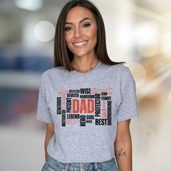 "DAD" Word Cloud Graphic Tee, a Father's Day Perfect Pick for Loved Ones