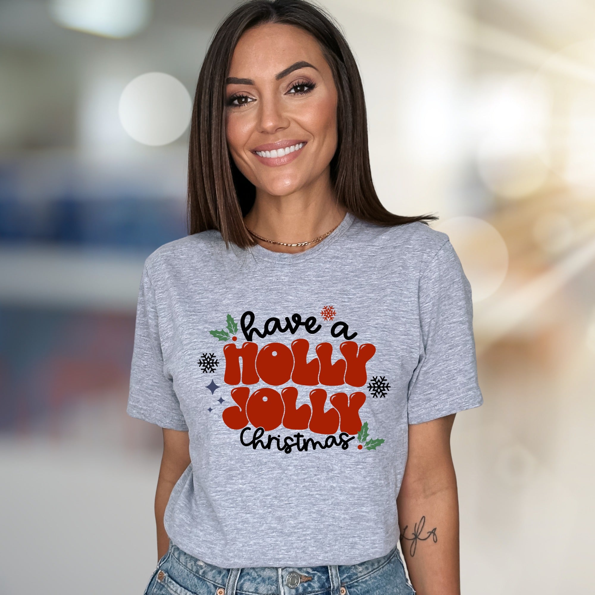 "Have a Holly Jolly Christmas" Retro Holiday Graphic Tee, a Festive Pick for Celebrate