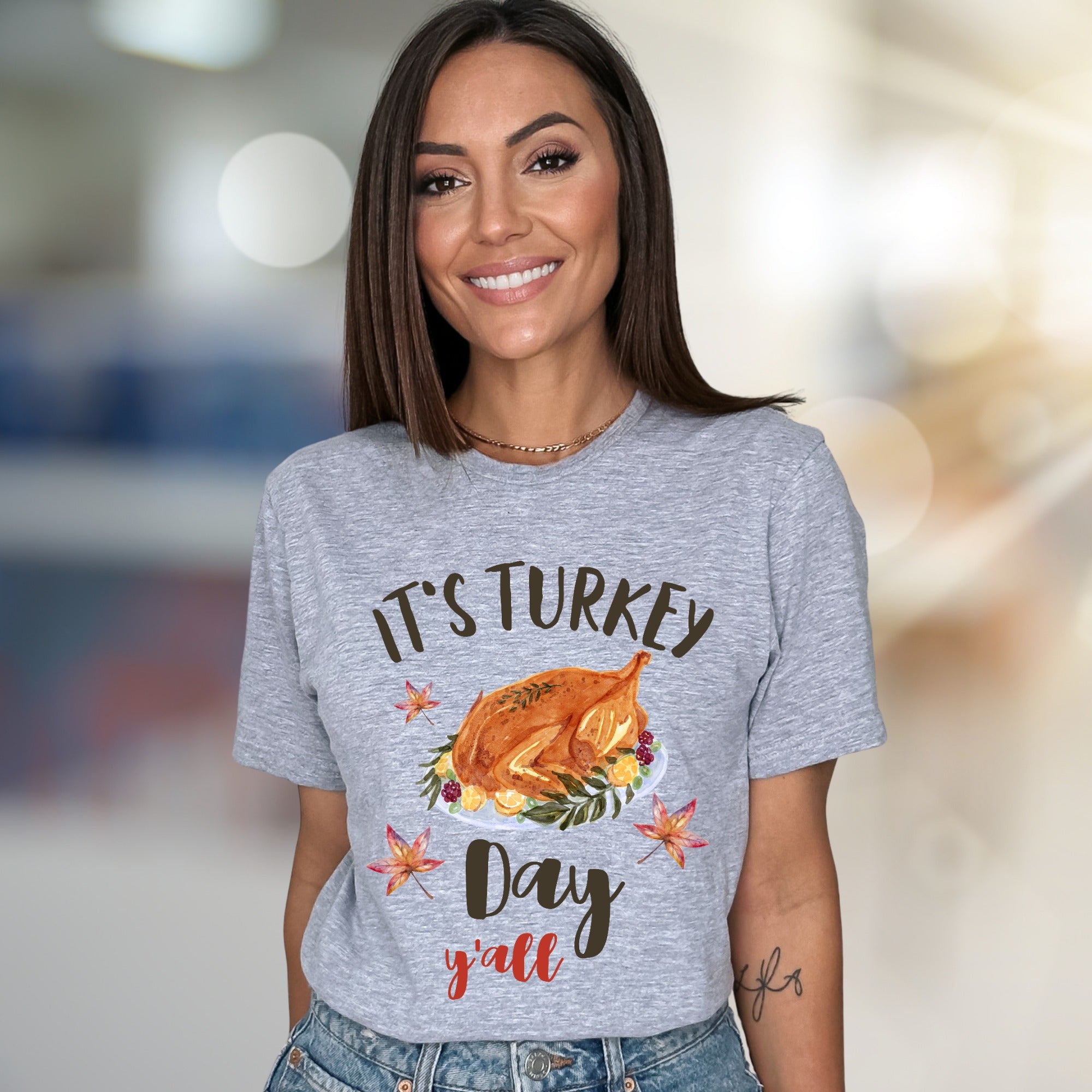 "It's Turkey Day Y'all" Thanksgiving Graphic Tee, a Festive Pick for Celebration