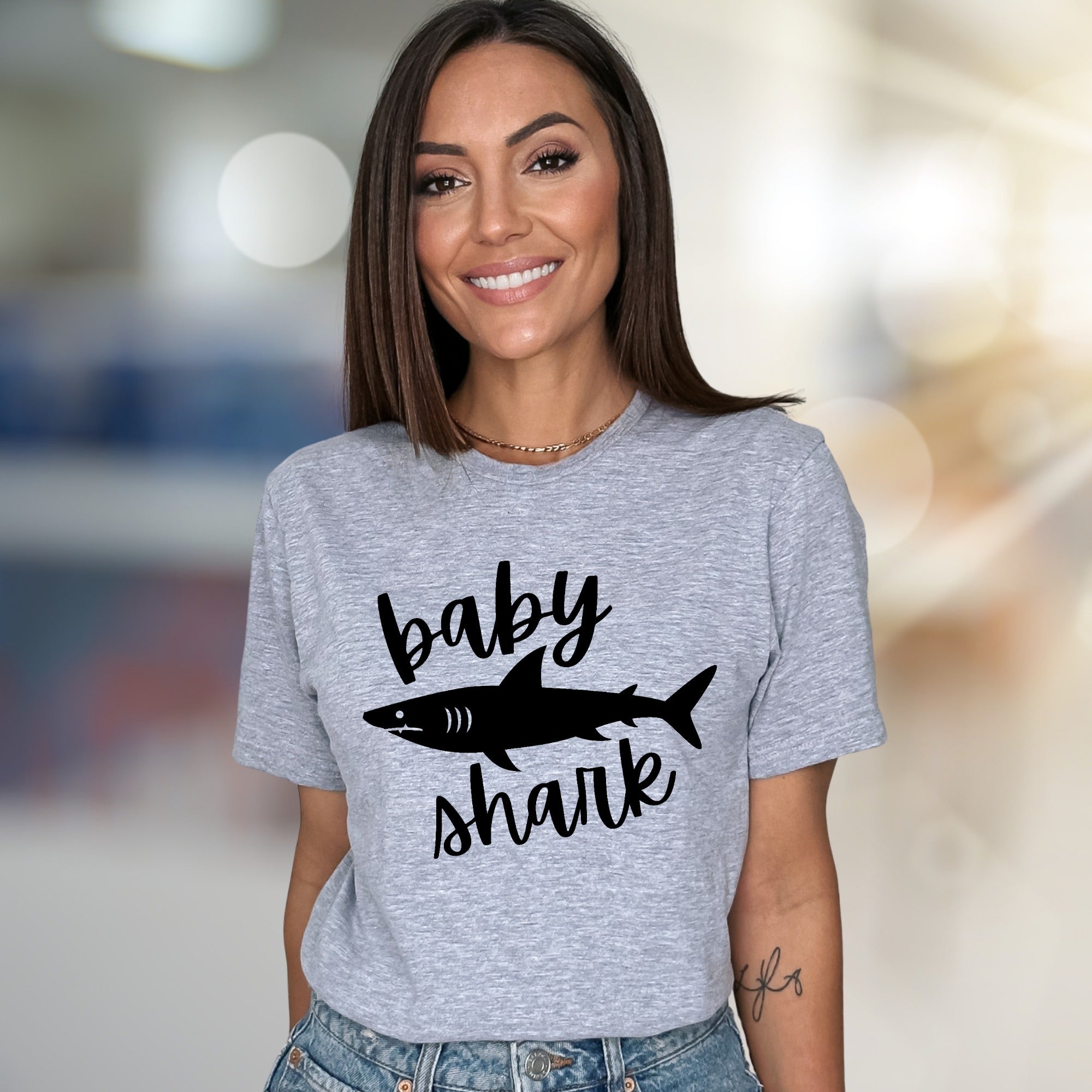 "Baby Shark" Ocean Life Graphic Tee, a Playful Pick for Enthusiasts