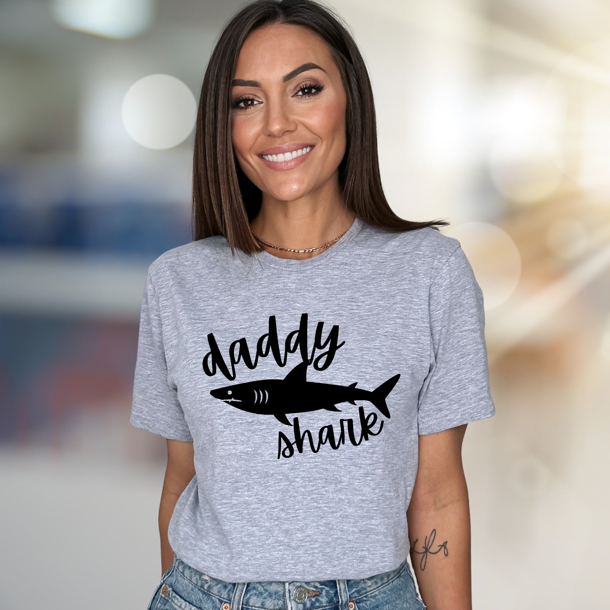 "Daddy Shark" Graphic Tee, a Fun Family Pick for New Fathers
