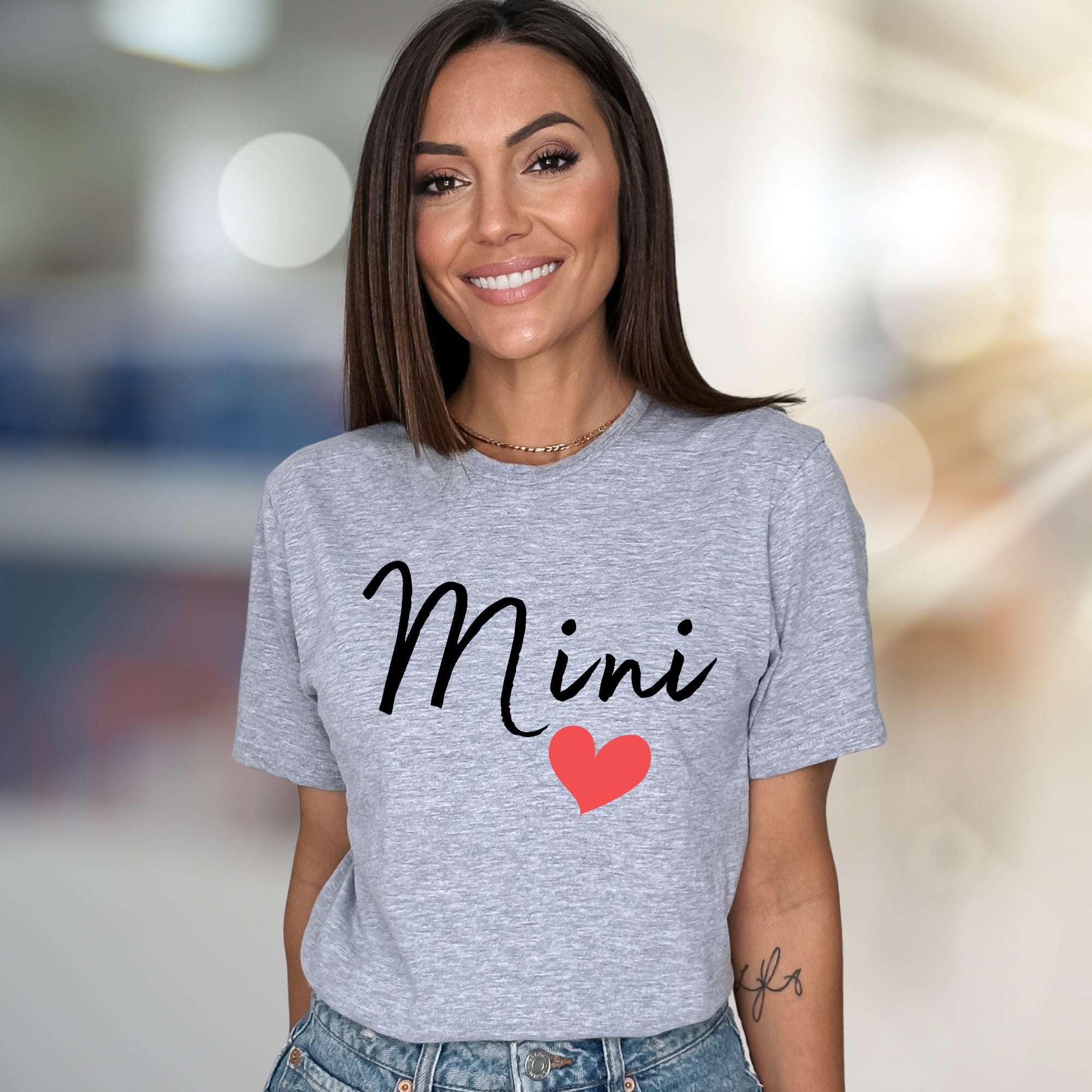 "Mini" Script Heart Graphic Tee, a Sweet Family Pick for Moms & Daughters