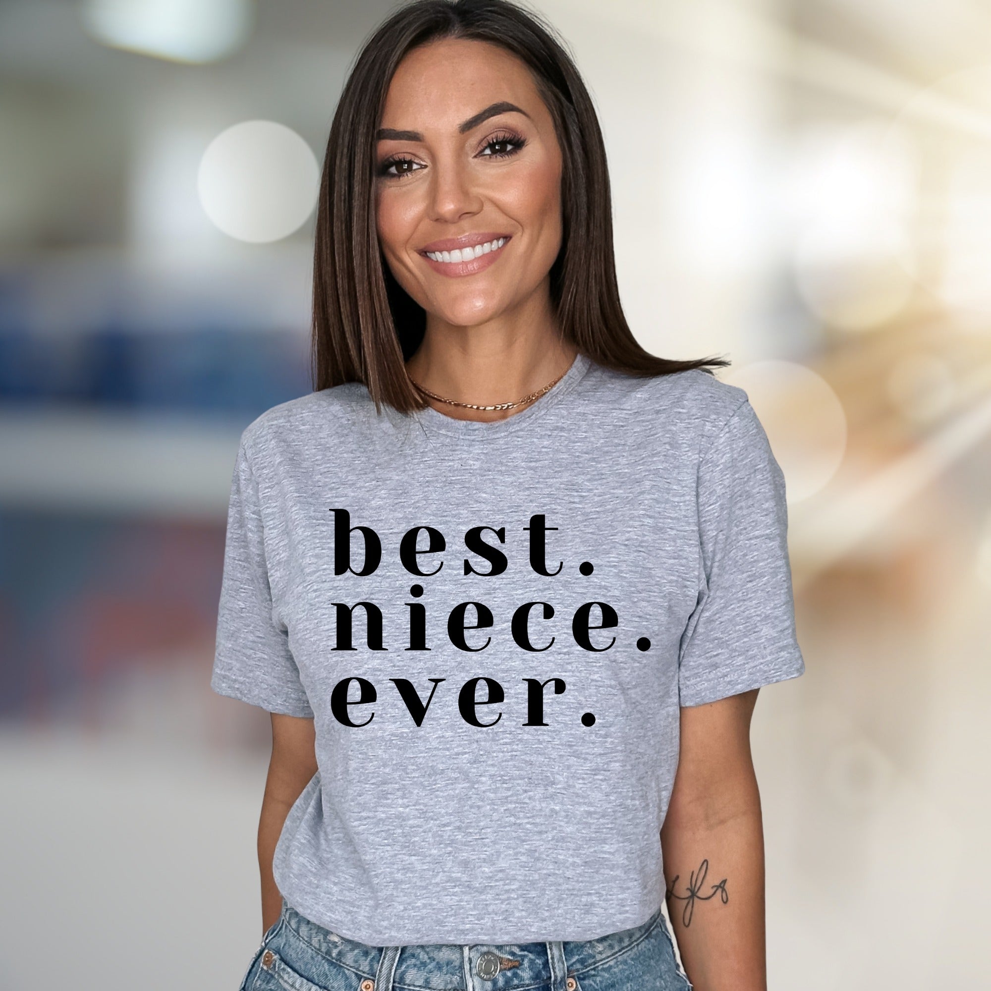 "best. niece. ever." Family Love Graphic Tee, a Heartfelt Pick for Aunts & Uncles