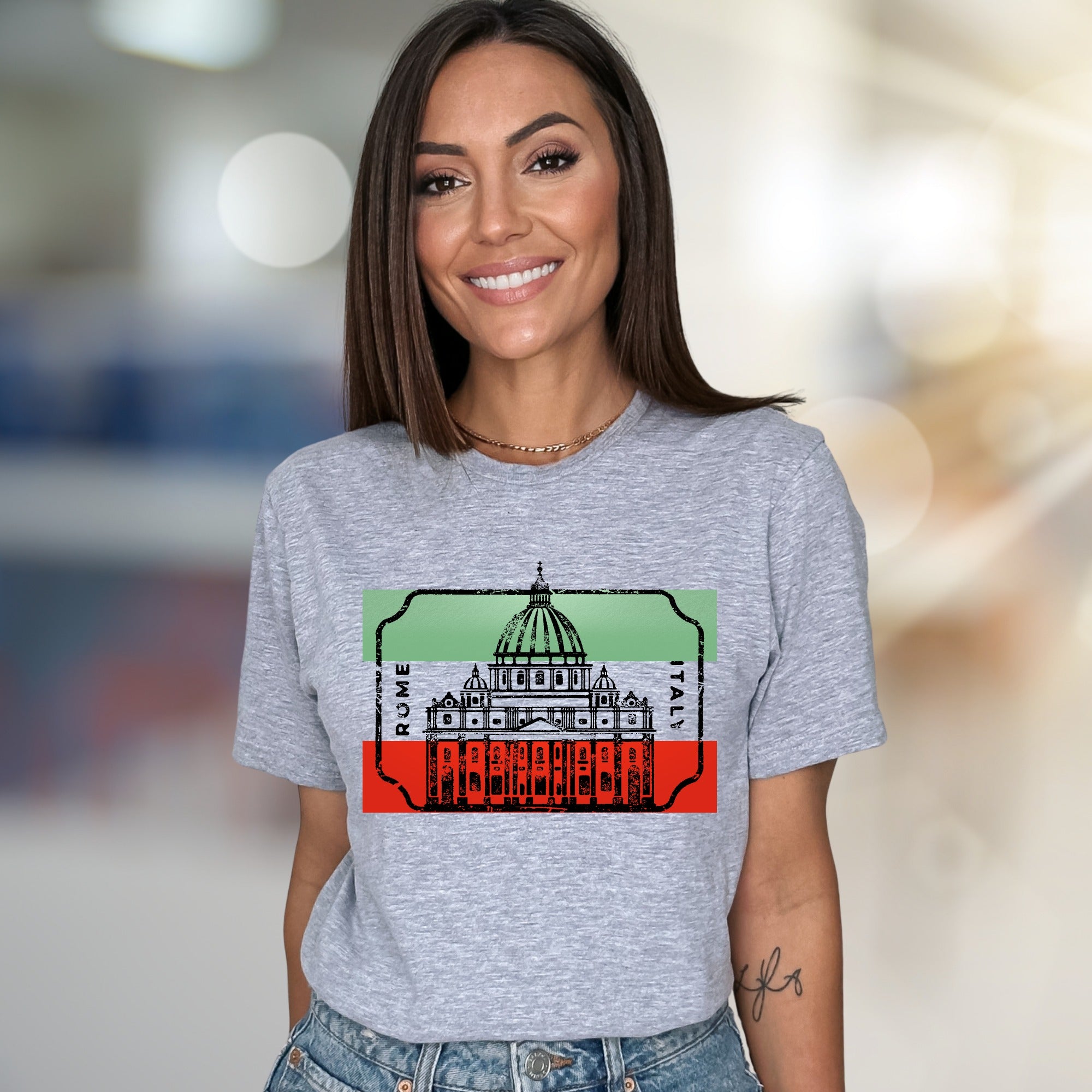 "ROME ITALY" Vatican City Travel Graphic Tee, a European Souvenir for Globetrotters